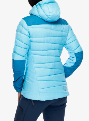 Dámská péřová bunda Norrona Falketind Down750 Hood - aquarius/mykonos blue