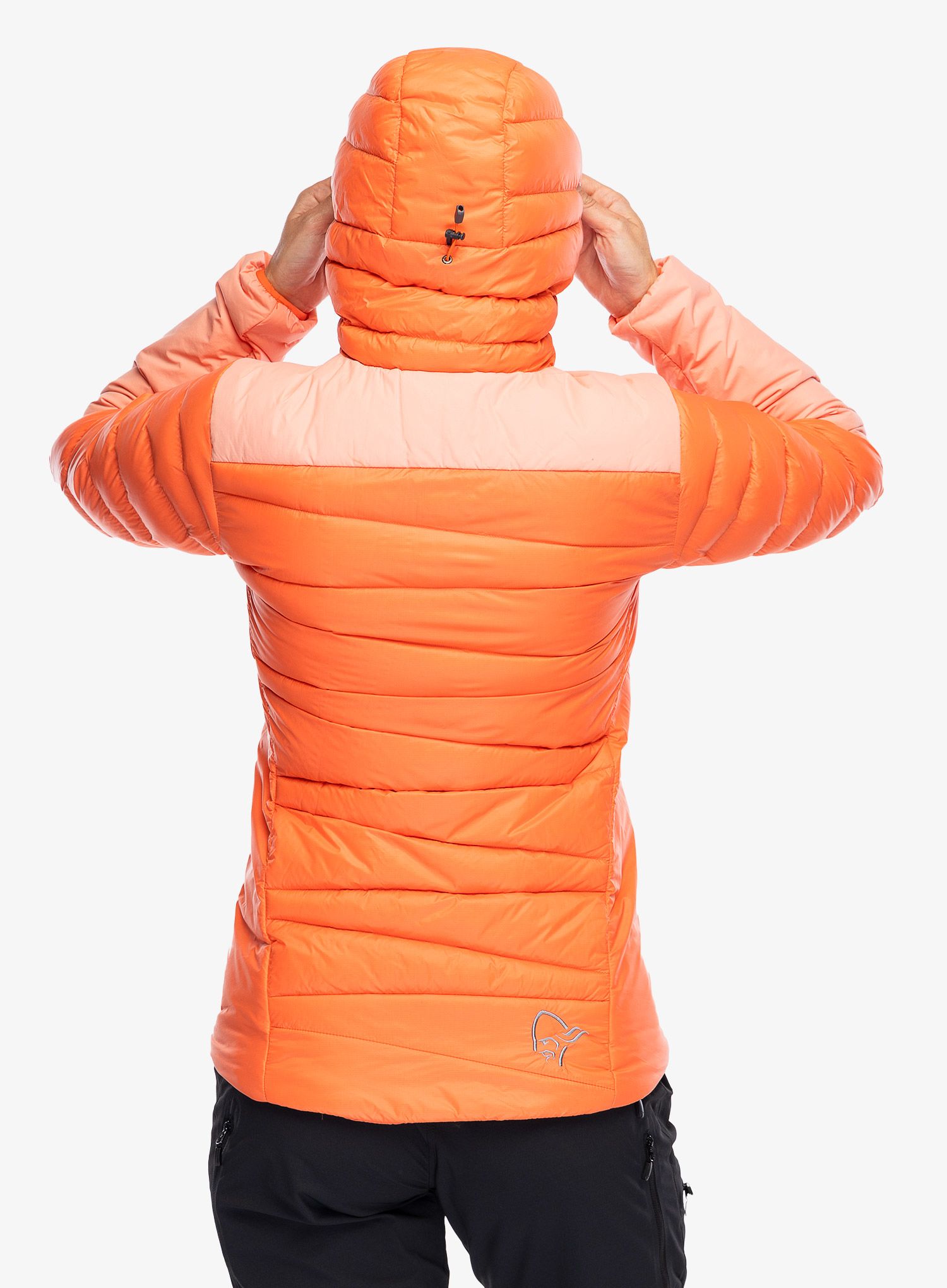 Dámská bunda Norrona Falketind Down750 Hood - orange/peach