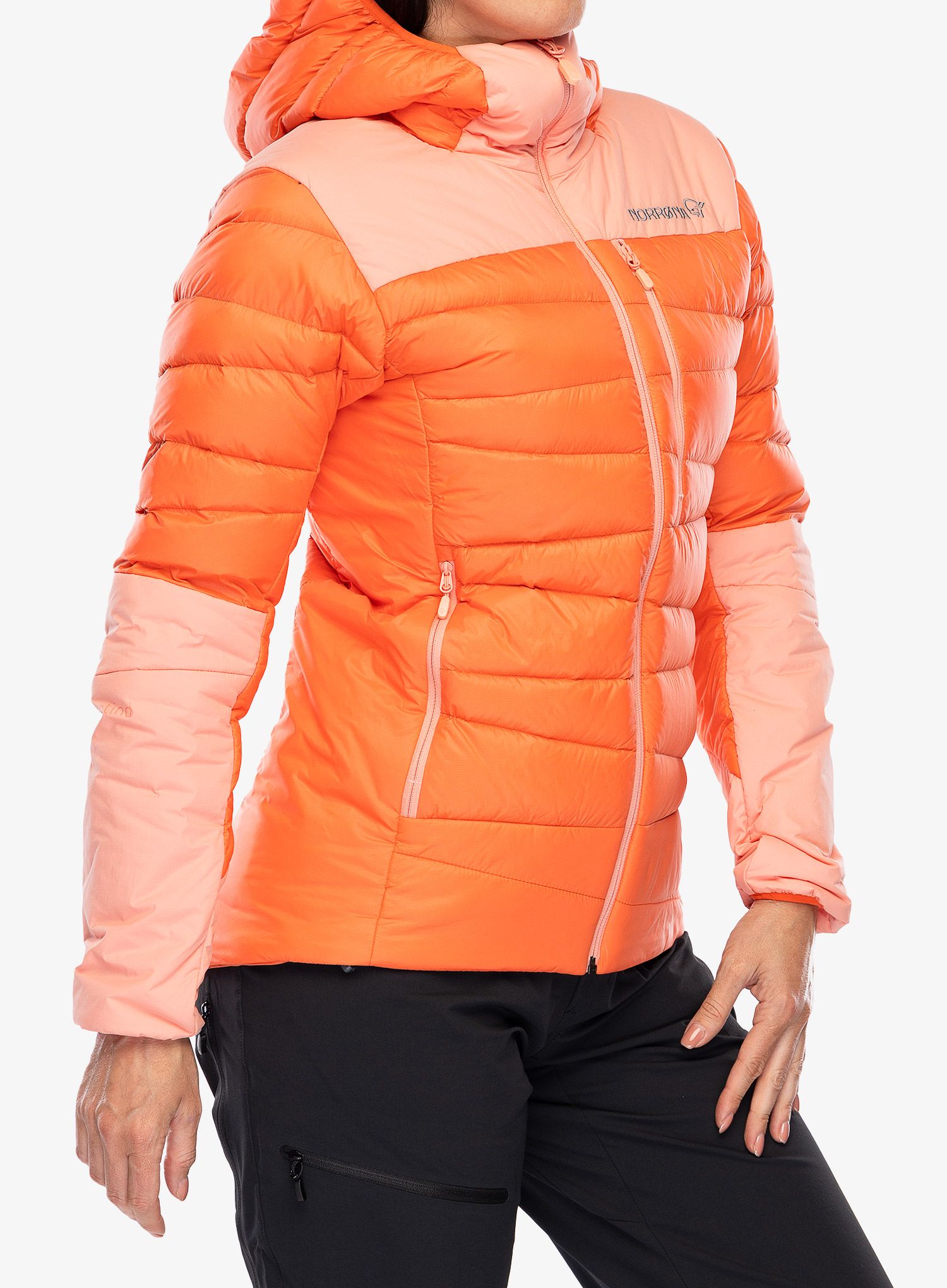 Dámská bunda Norrona Falketind Down750 Hood - orange/peach