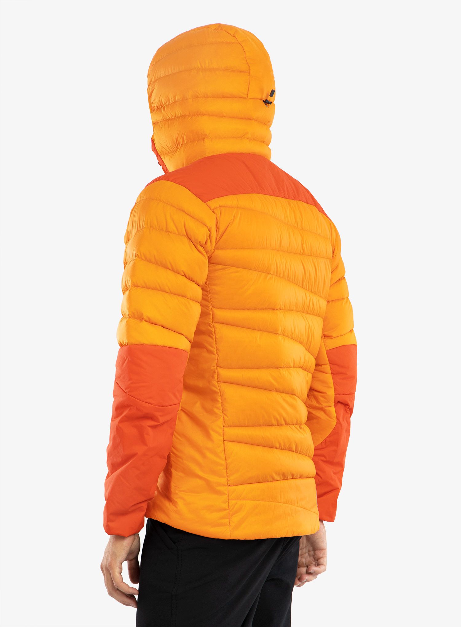 Péřová bunda Norrona Falketind Down750 Hood - orange popsicle/arednalin