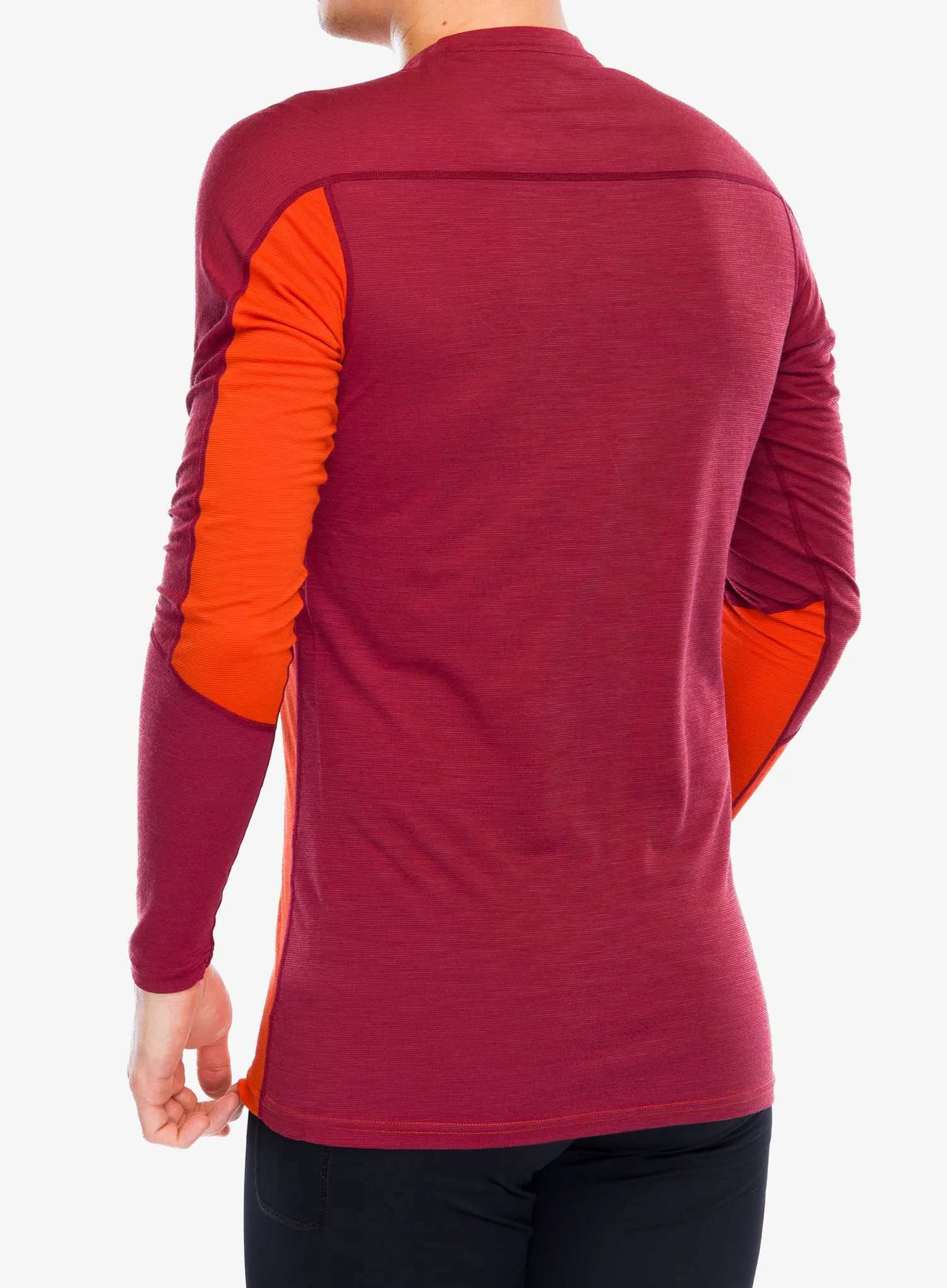 Funkční mikina Norrona Falketind Equaliser Merino Round Neck - arednalin/rhubarb