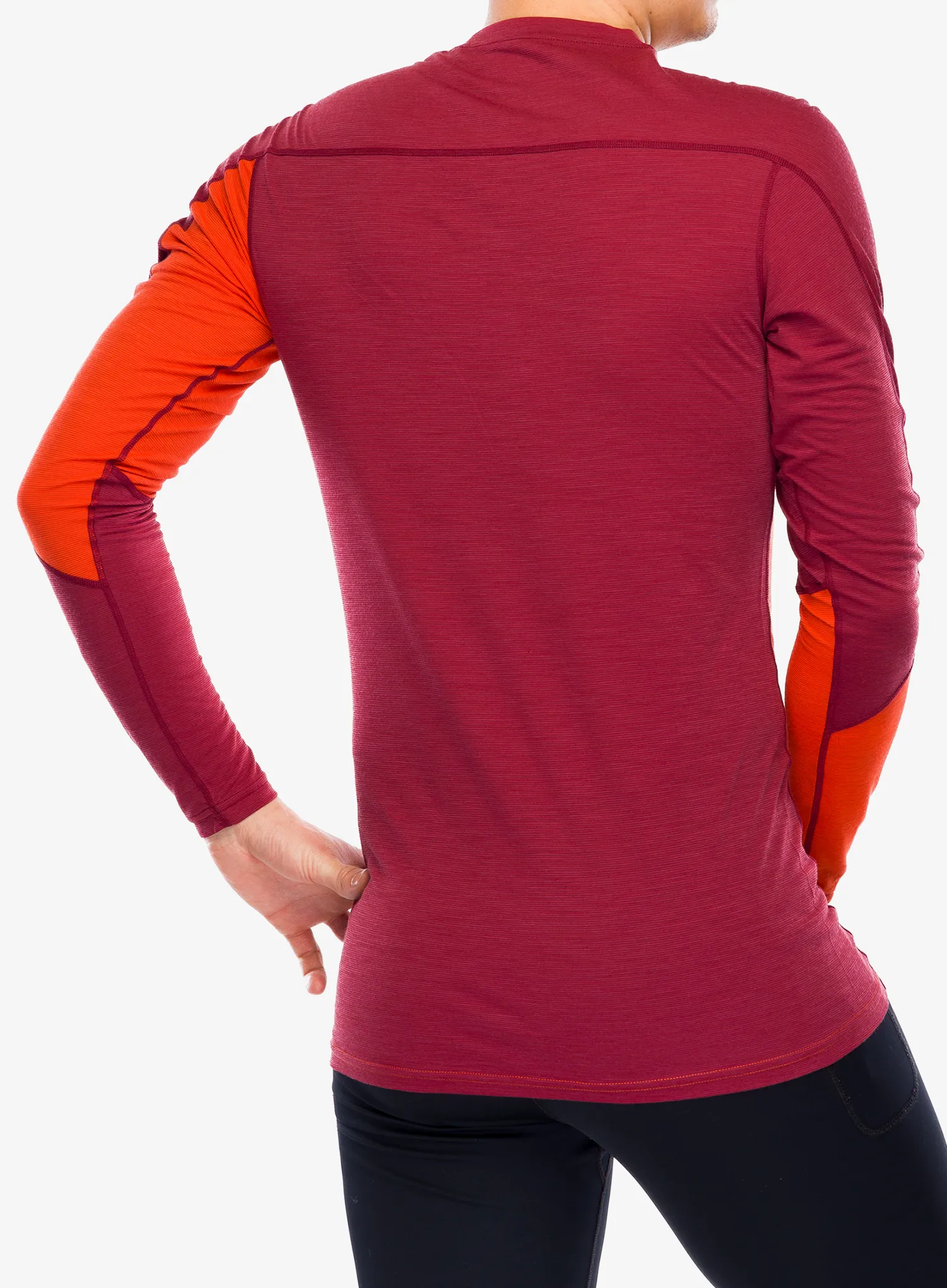 Funkční mikina Norrona Falketind Equaliser Merino Round Neck - arednalin/rhubarb