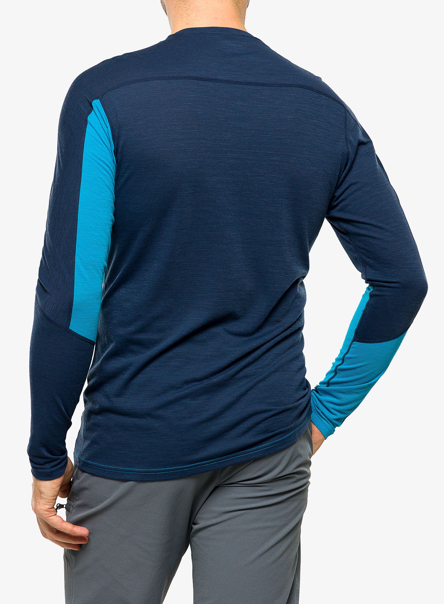 Funkční mikina Norrona Falketind Equaliser Merino Round Neck - hawaiian/indigo