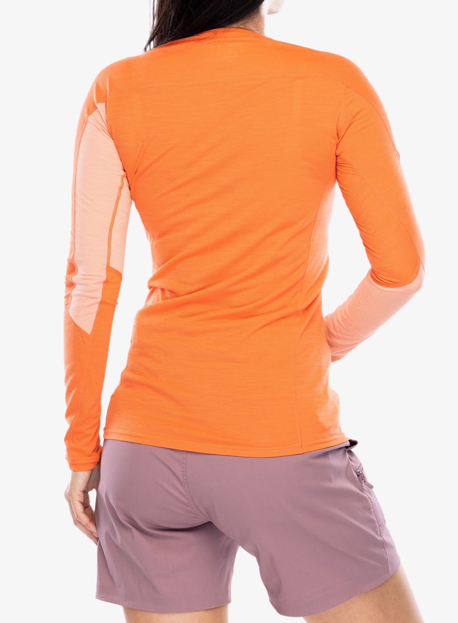 Funkční mikina dámská Norrona Falketind Equaliser Merino Round Neck - peach/orange