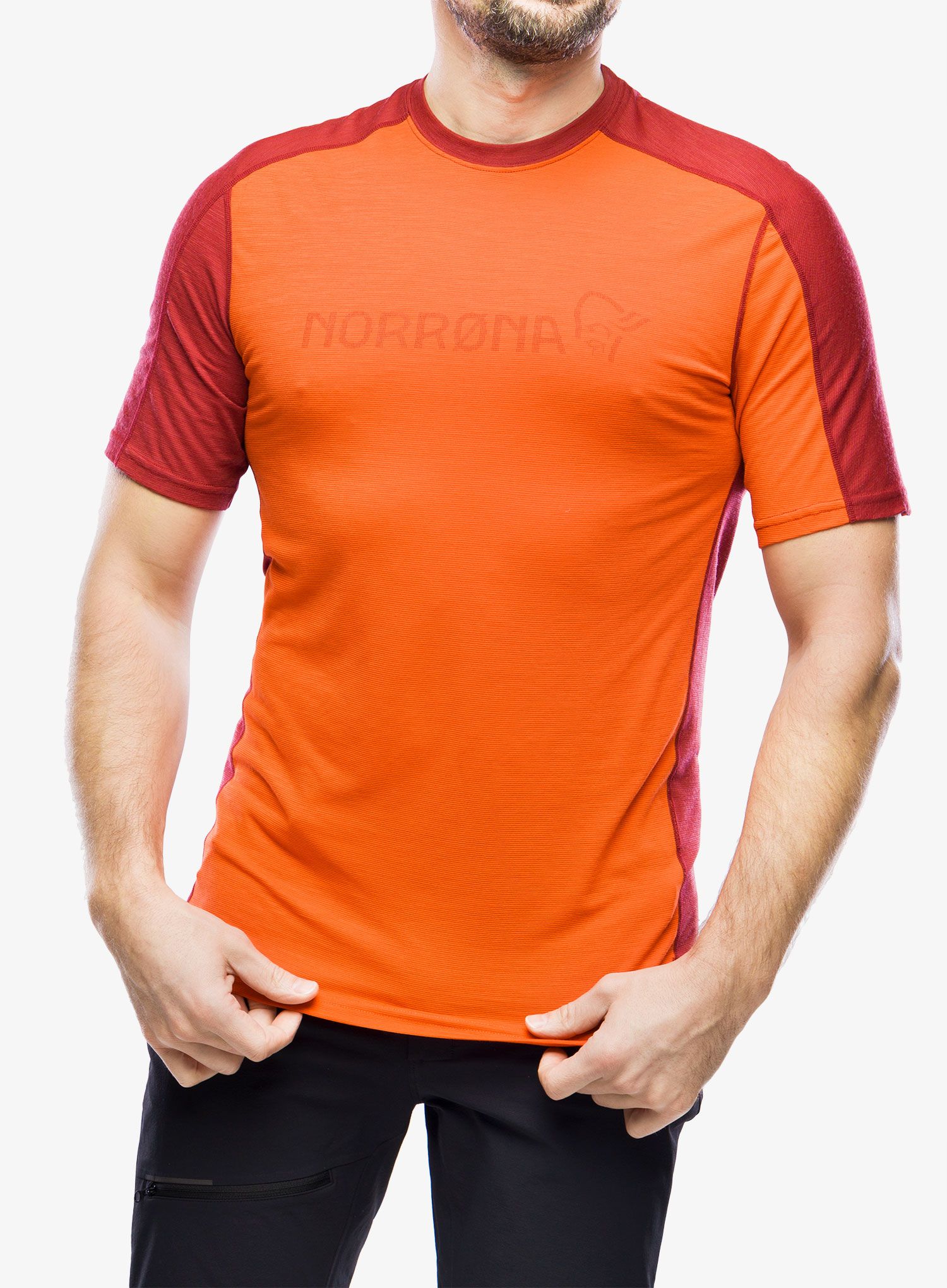 Termotriko Norrona Falketind Equaliser Merino T-Shirt - arednalin/rhubarb
