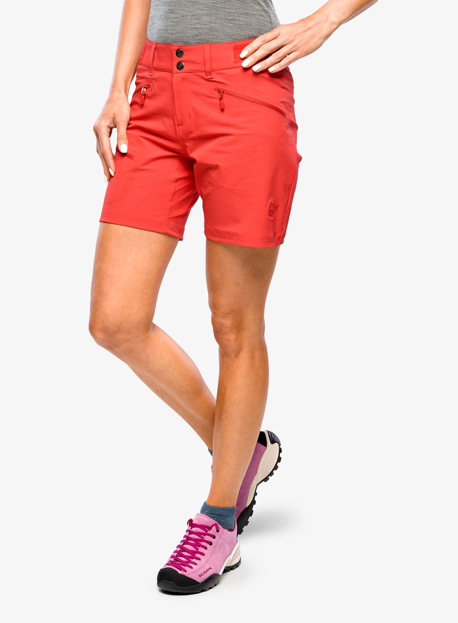 Kraťasy dámské Norrona Falketind Flex1 Shorts - true red