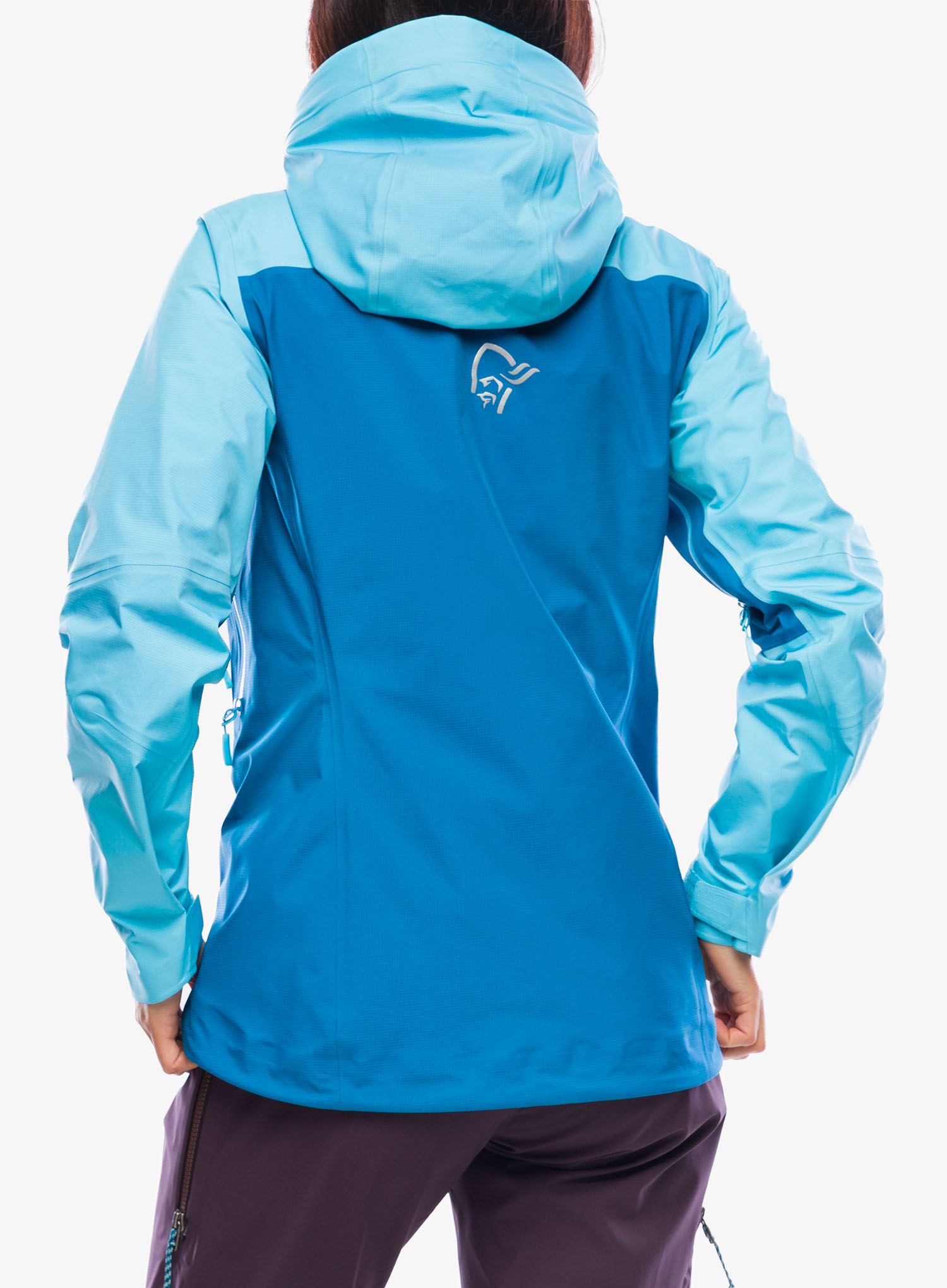 Dámská nepromokavá bunda s membránou Norrona Falketind GORE-TEX Jacket - aquarius/mykonos blue