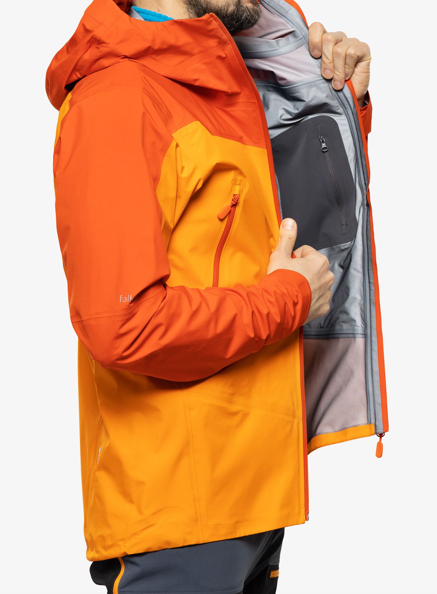 Pánská bunda Norrona Falketind GORE-TEX Jacket - arednalin/orange popsicle