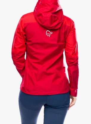 Dámská bunda na hory Norrona Falketind GORE-TEX Paclite Jacket - jester red/true red