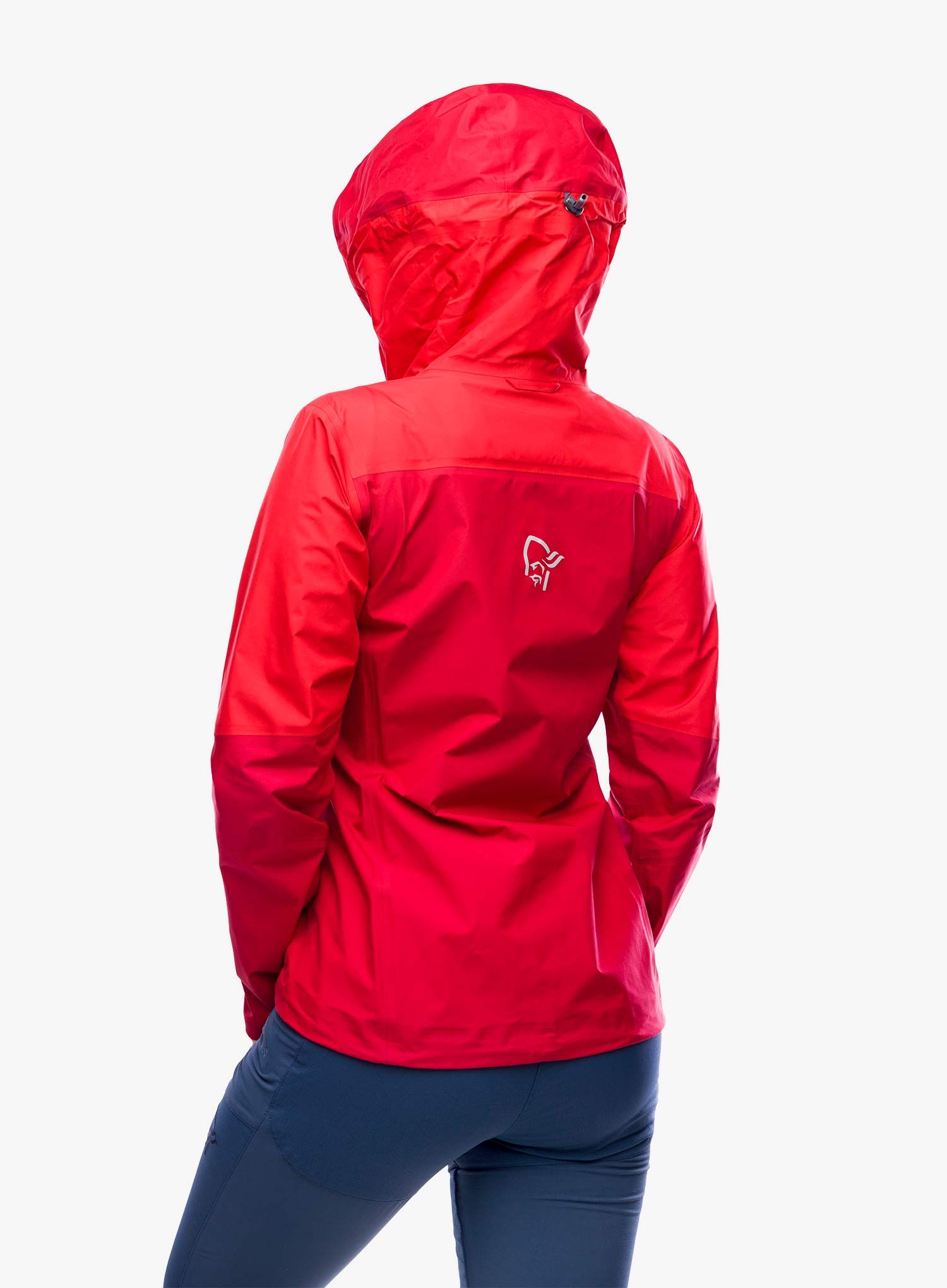 Dámská bunda na hory Norrona Falketind GORE-TEX Paclite Jacket - jester red/true red
