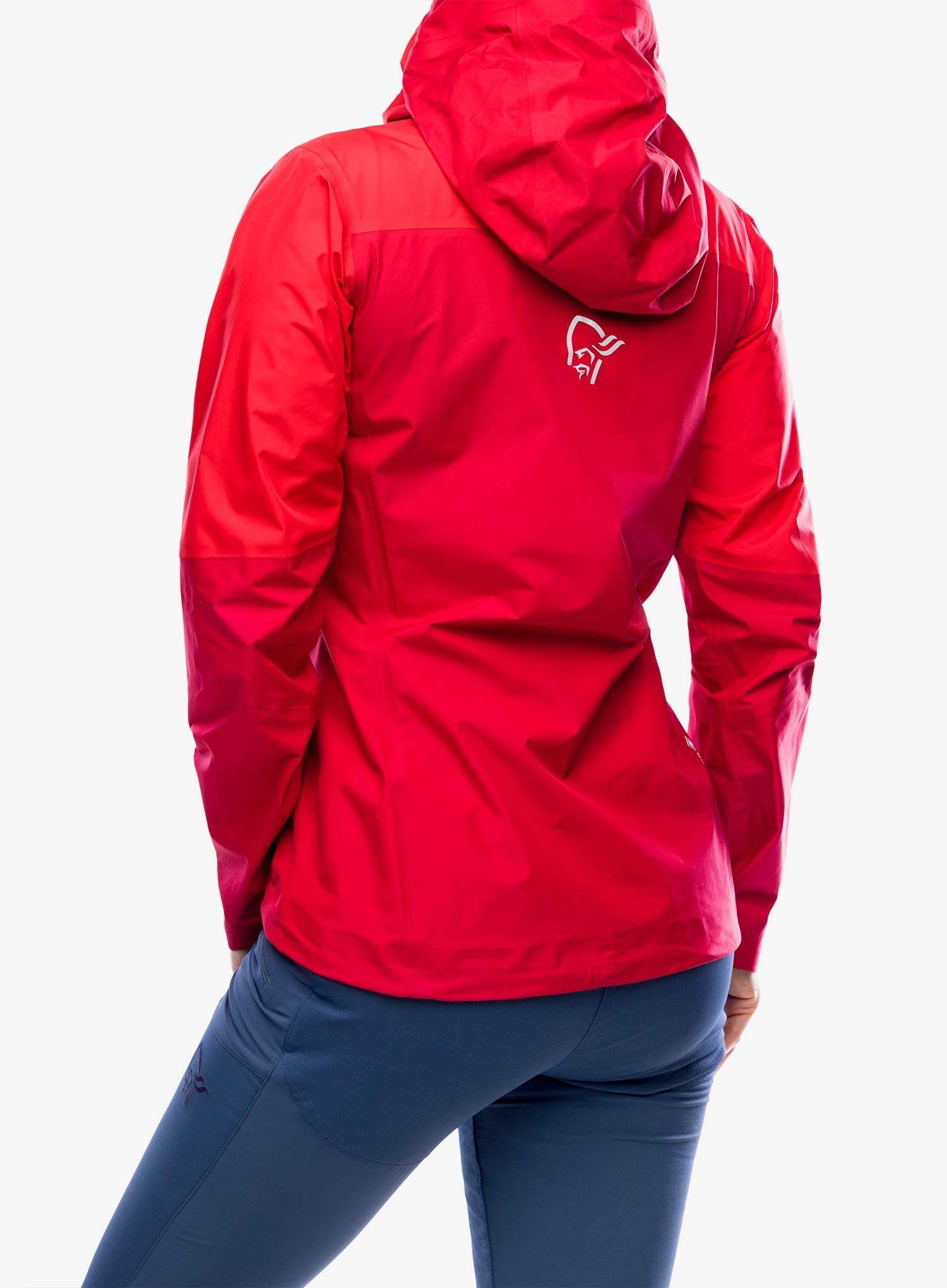 Dámská bunda na hory Norrona Falketind GORE-TEX Paclite Jacket - jester red/true red