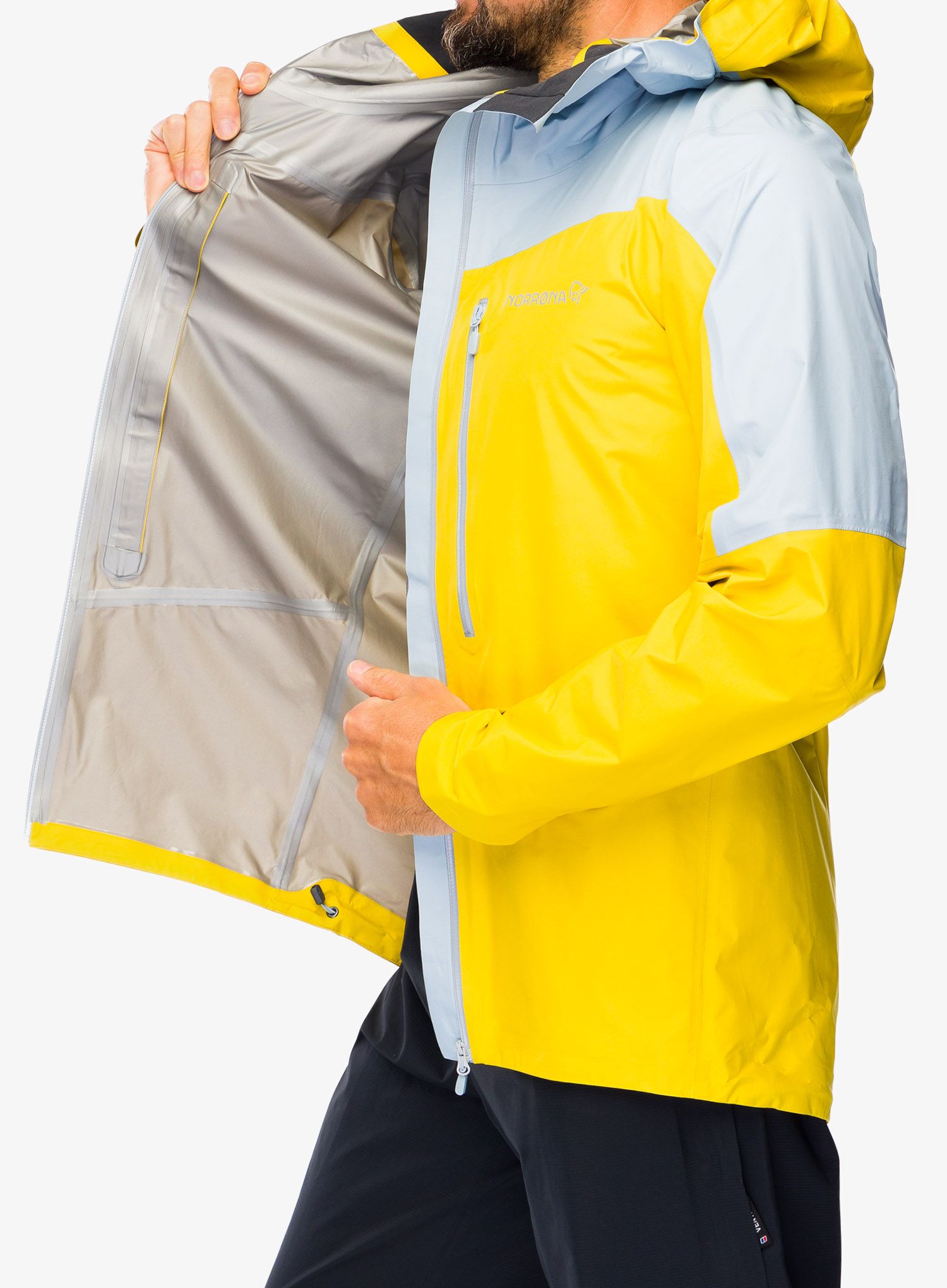 Bunda Norrona Falketind GORE-TEX Paclite Jacket - sulphur/blue fog