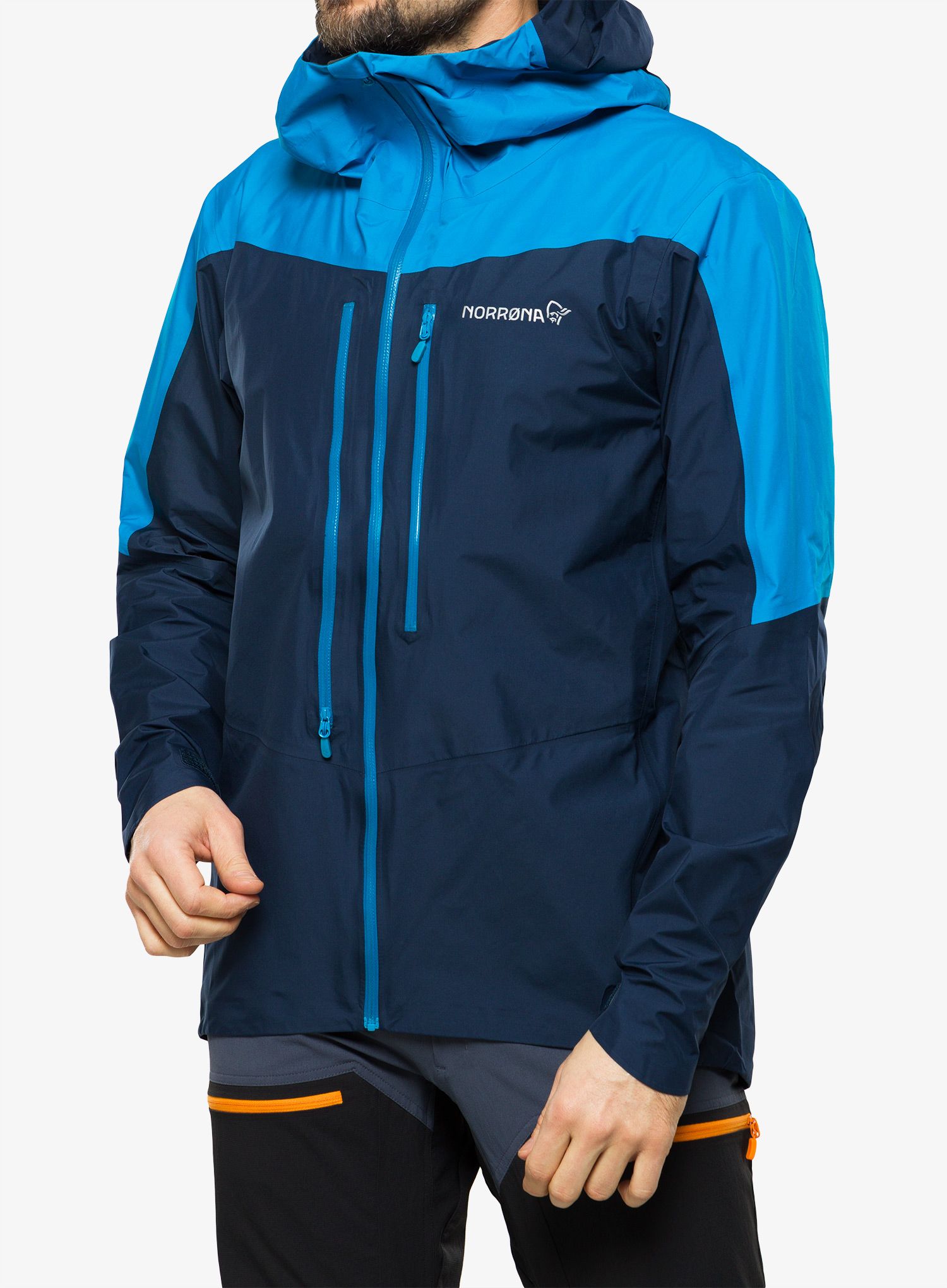 Pánská bunda Norrona Falketind Gore-Tex Paclite Jacket - hawaiian surf/indigo night