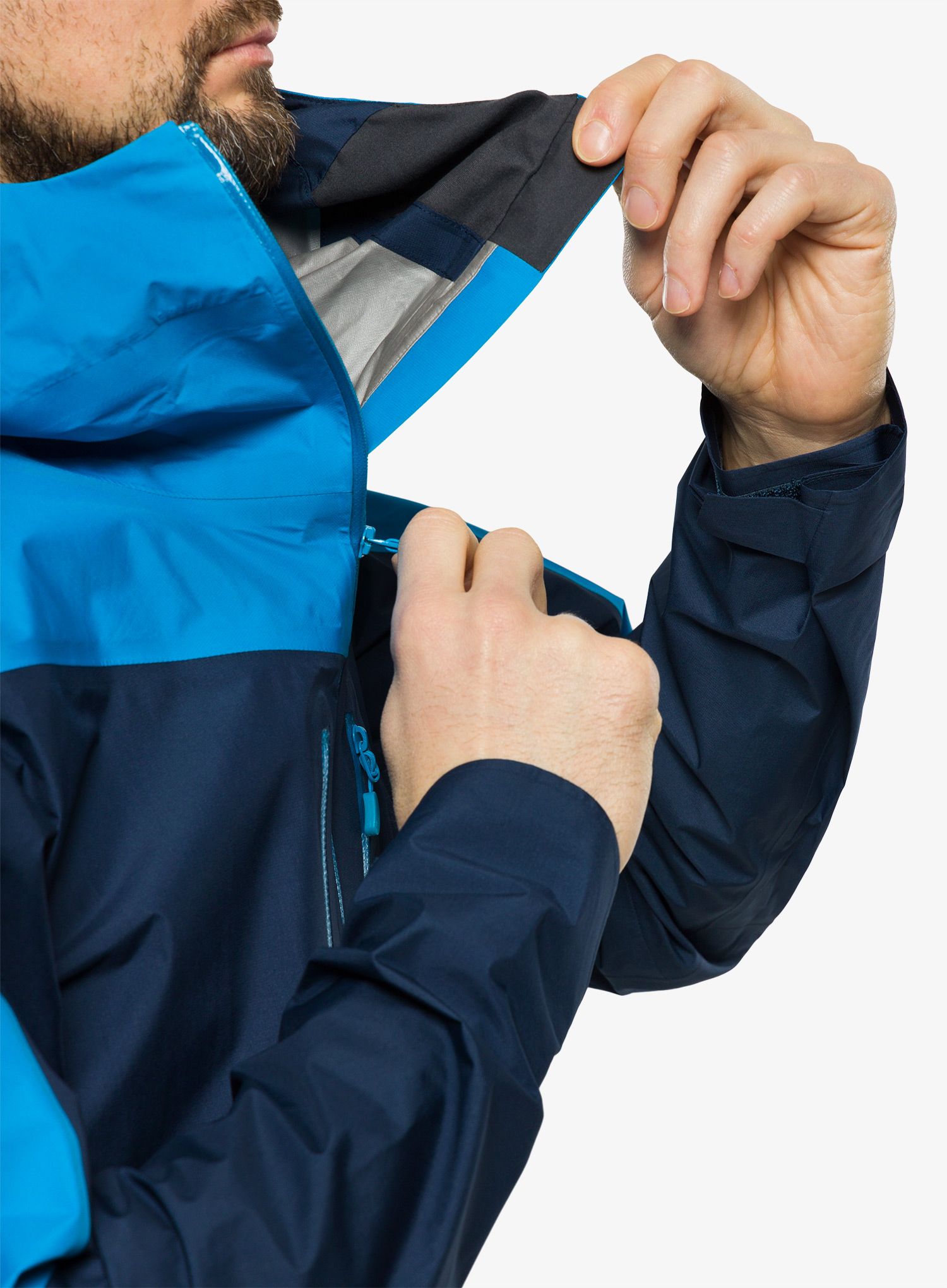 Pánská bunda Norrona Falketind Gore-Tex Paclite Jacket - hawaiian surf/indigo night