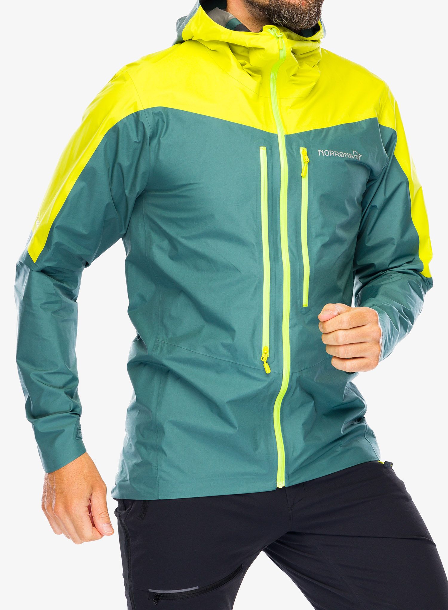 Pánská bunda Norrona Falketind Gore-Tex Paclite Jacket - sulphur/atlantic
