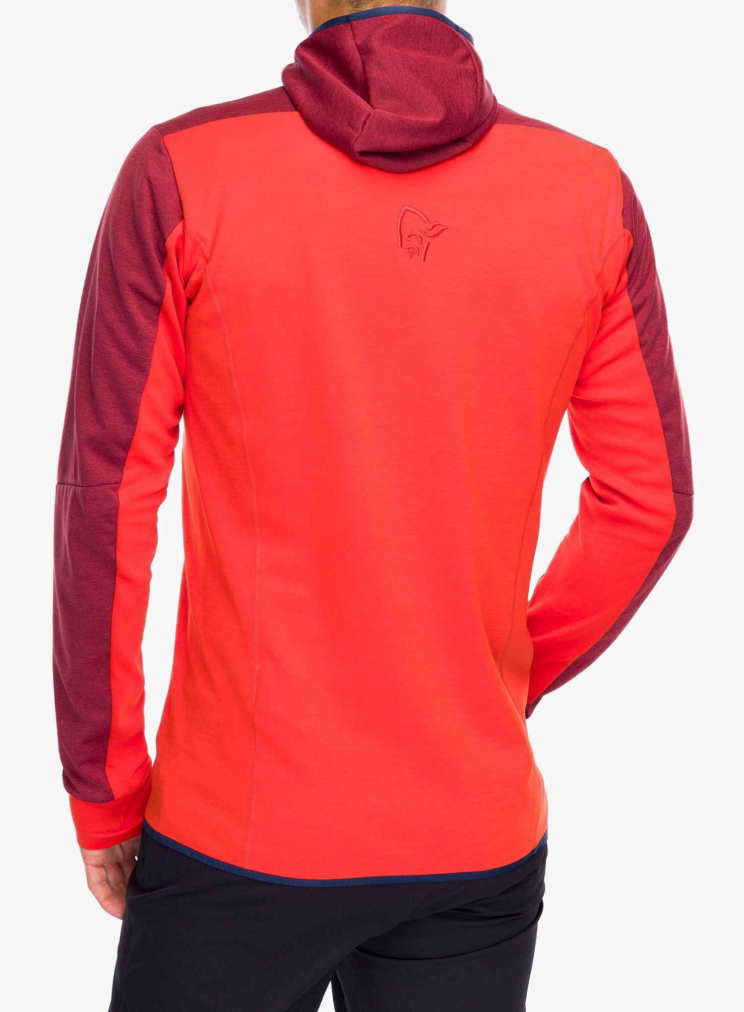 Fleecová bunda Norrona Falketind Warm2 Octa Hood - adrenalin/rhubarb