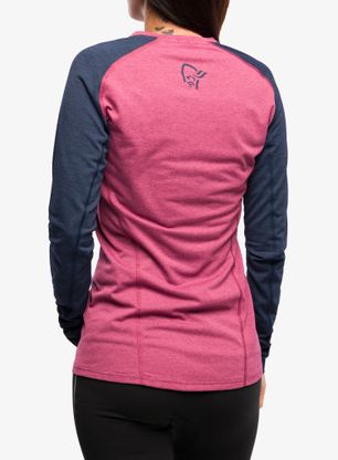 Cyklistická mikina dámská Norrona Fjora Equaliser Lightweight LS - violet quartz/indigo night