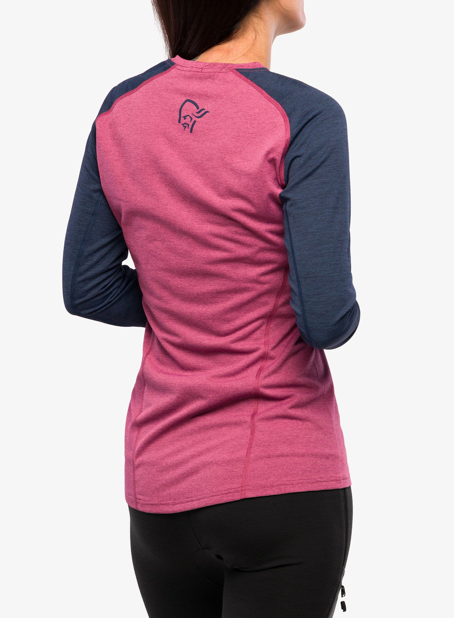 Cyklistická mikina dámská Norrona Fjora Equaliser Lightweight LS - violet quartz/indigo night