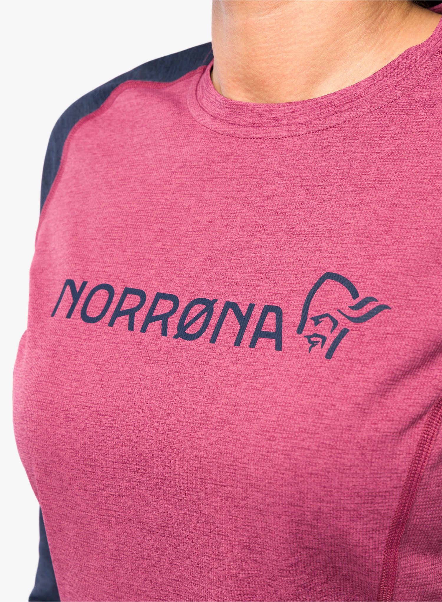 Cyklistická mikina dámská Norrona Fjora Equaliser Lightweight LS - violet quartz/indigo night