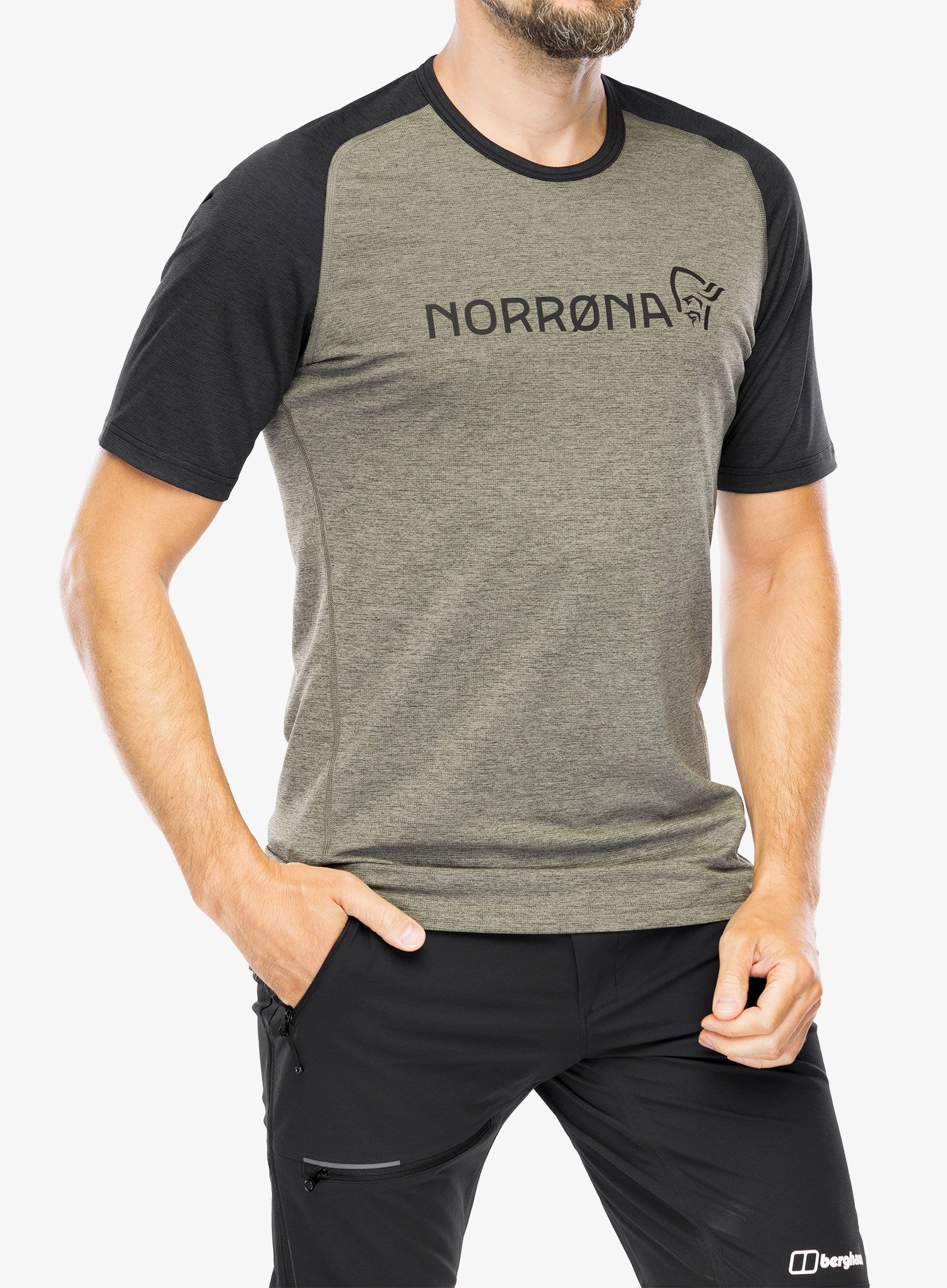 Triko na kolo Norrona Fjora Equaliser Lightweight T-Shirt - olive night