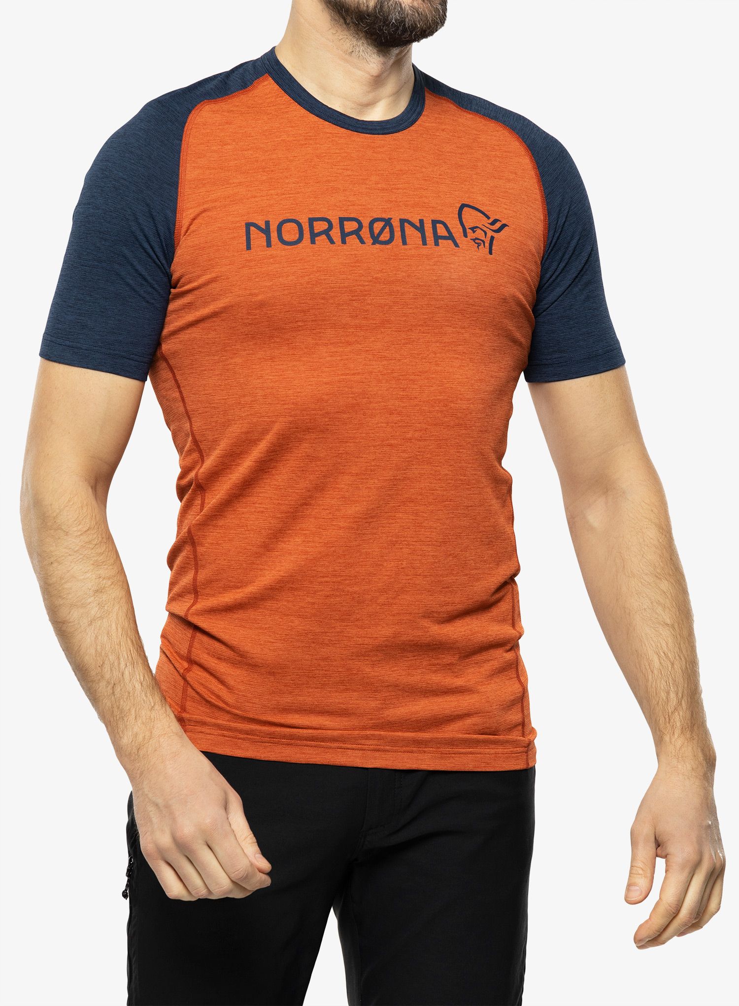 Cyklistické triko Norrona Fjora Equaliser Lightweight T-Shirt - rooibos tea/indigo night