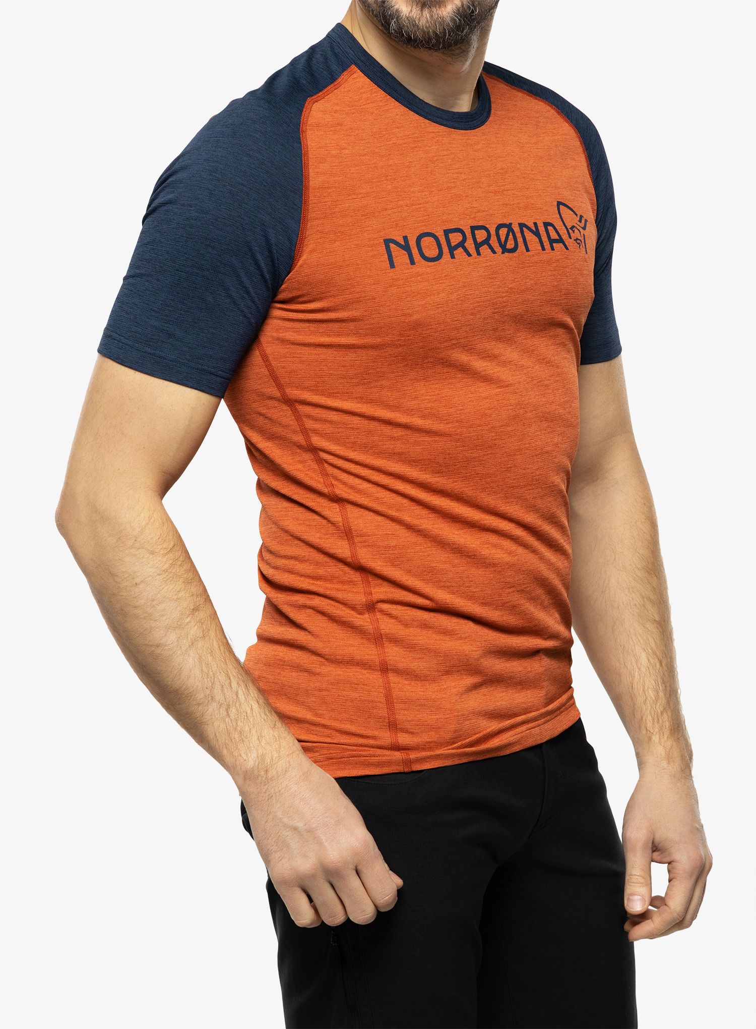 Cyklistické triko Norrona Fjora Equaliser Lightweight T-Shirt - rooibos tea/indigo night