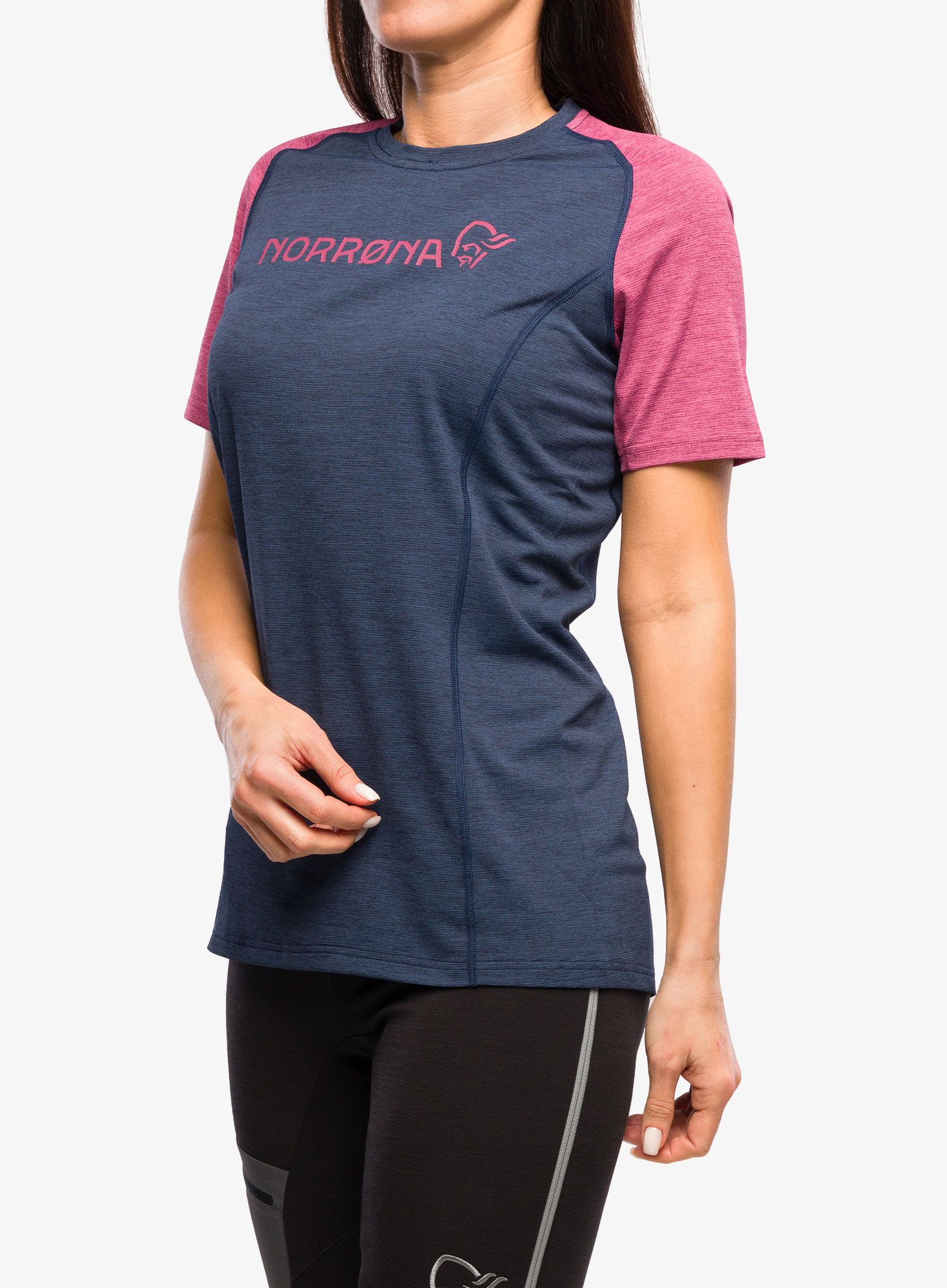 Dámské cyklistické triko Norrona Fjora Equaliser Lightweight T-Shirt - violet quartz/indigo night