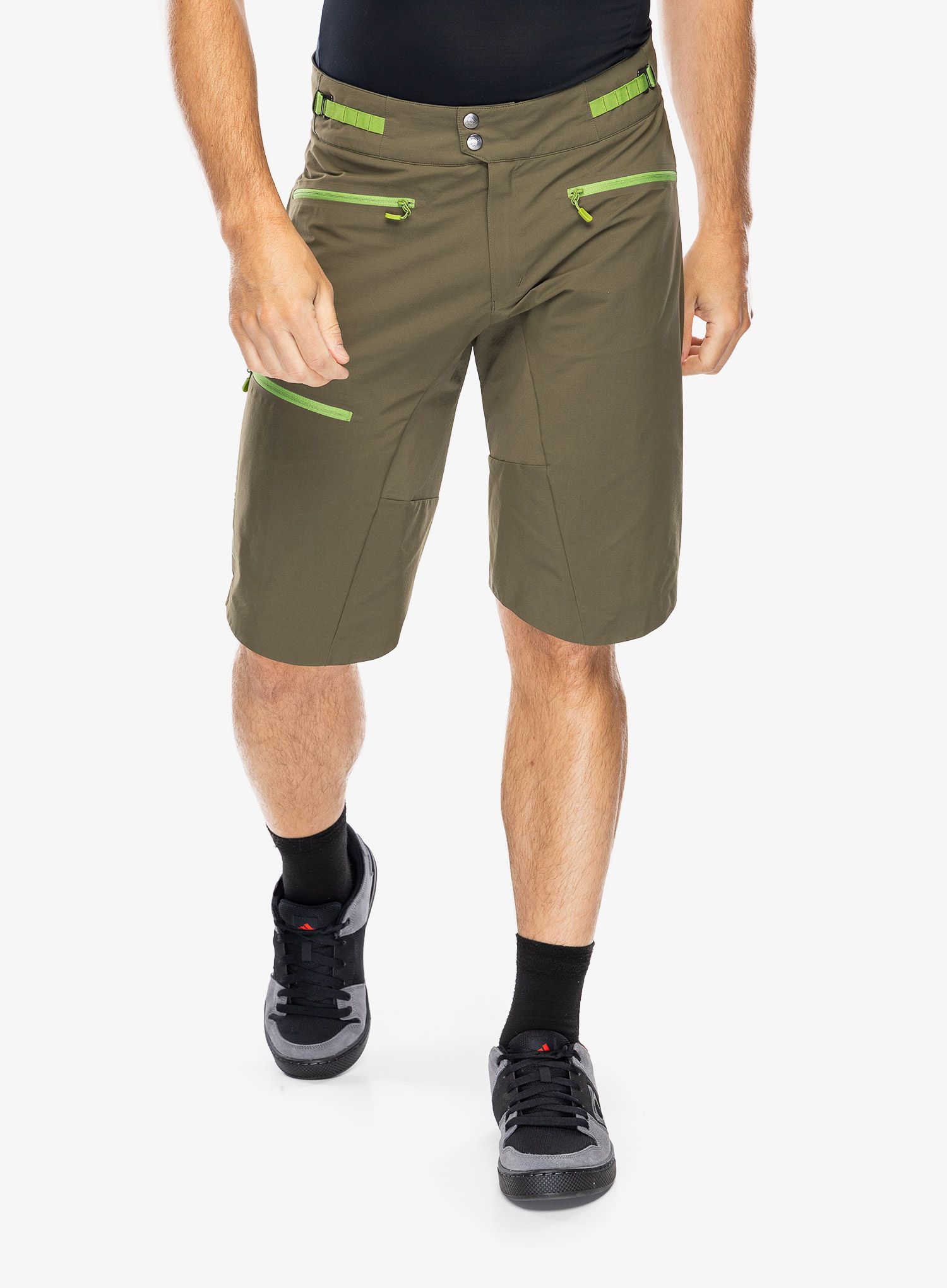 Kraťasy na kolo Norrona Fjora Flex1 Mid Weight Shorts - olive night/norrona green