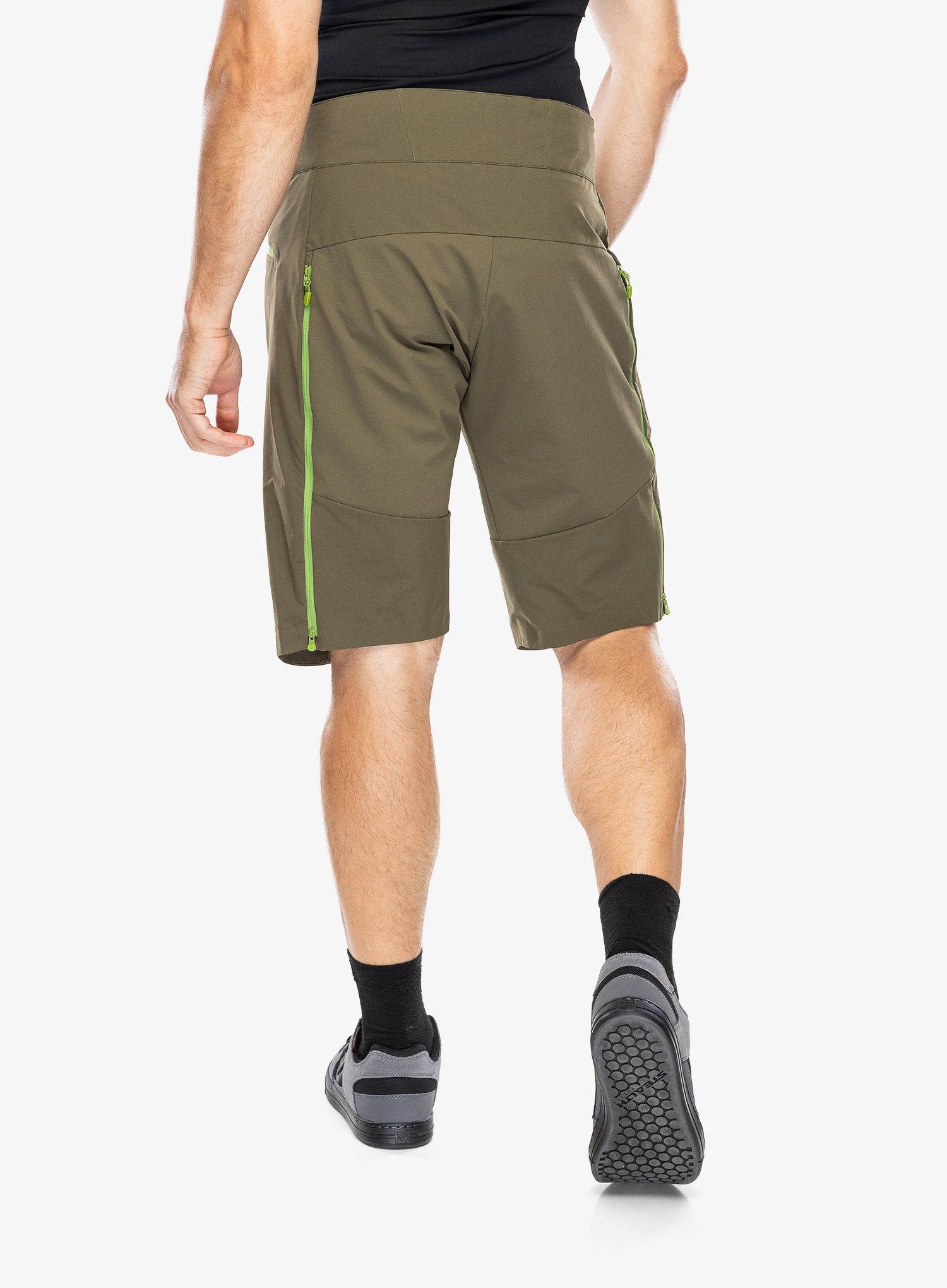 Kraťasy na kolo Norrona Fjora Flex1 Mid Weight Shorts - olive night/norrona green