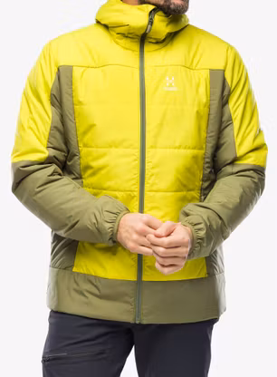 Zateplená bunda Haglofs Mimic Silver Hood - olive green/aurora