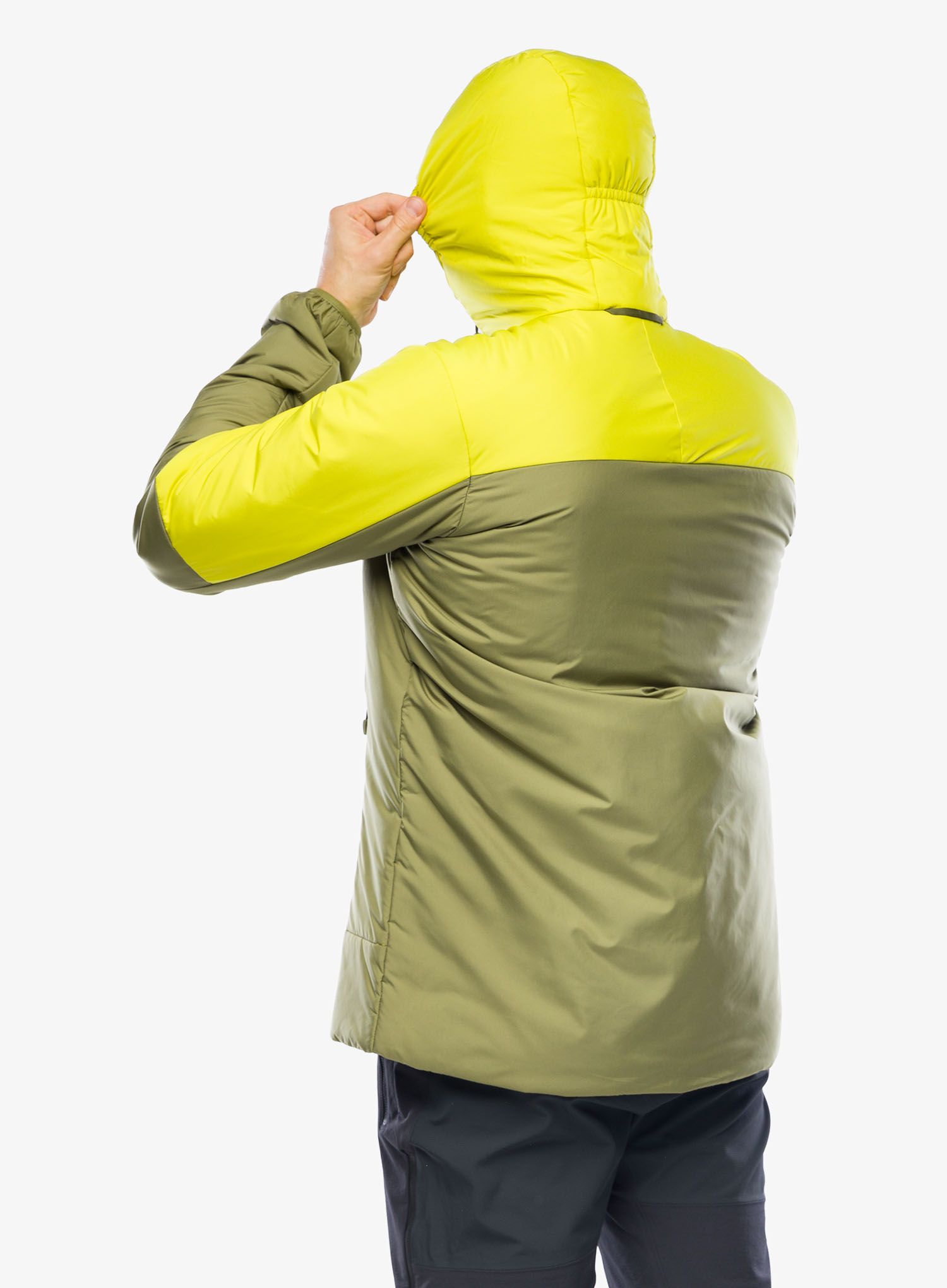 Zateplená bunda Haglofs Mimic Silver Hood - olive green/aurora