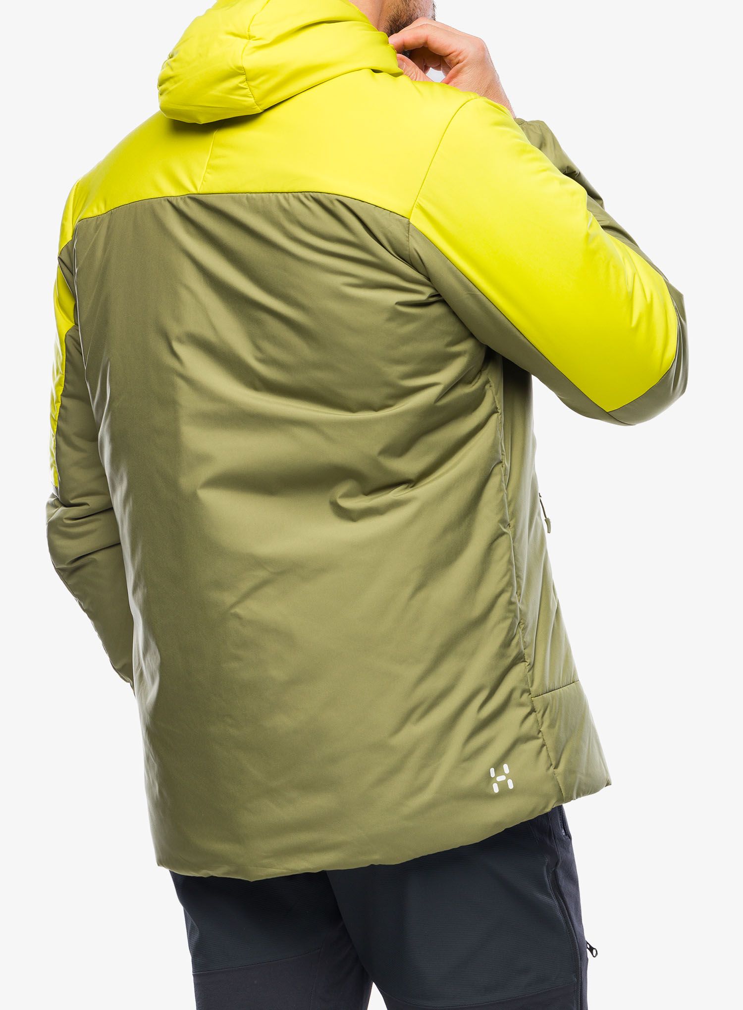 Zateplená bunda Haglofs Mimic Silver Hood - olive green/aurora