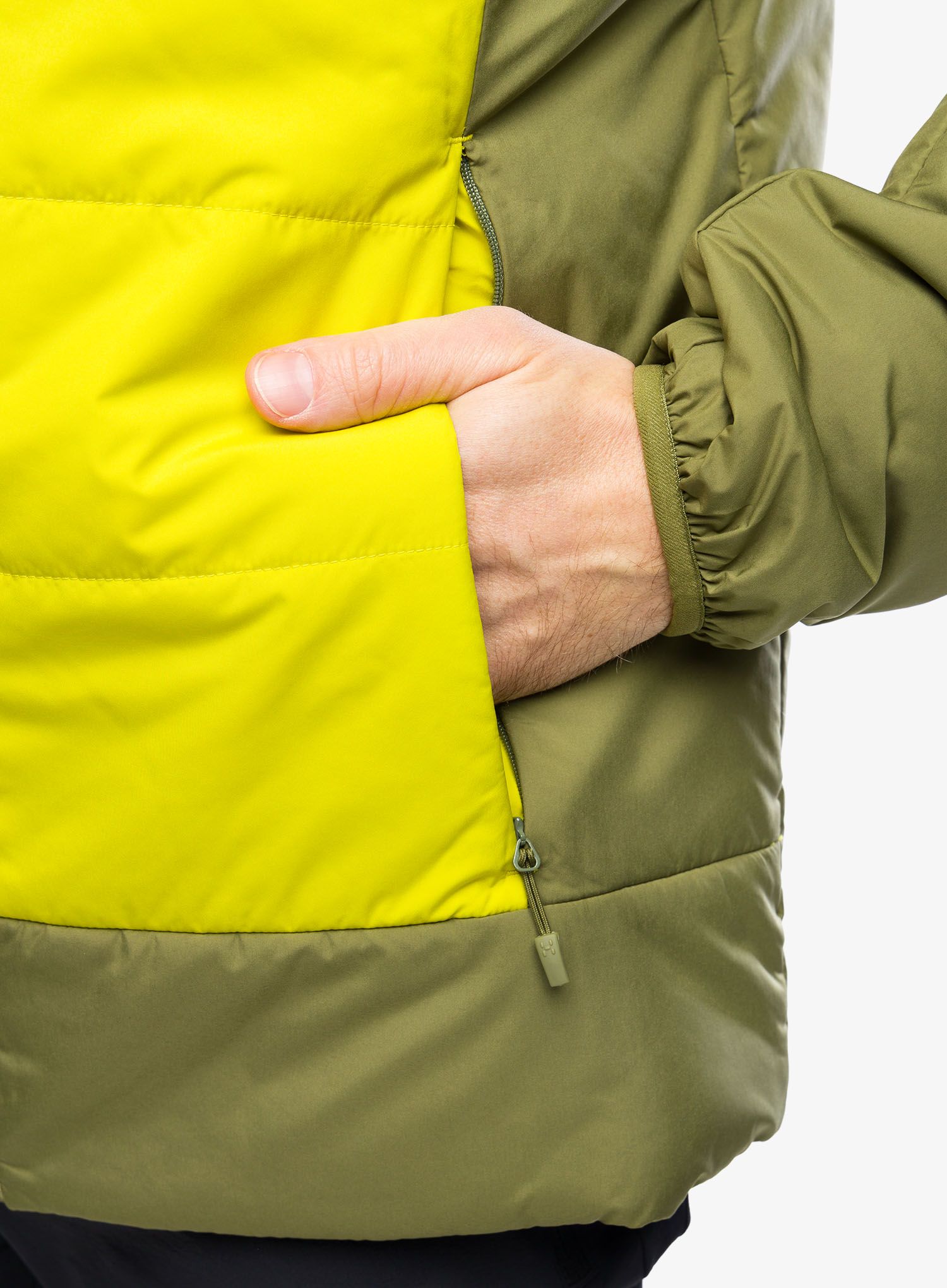 Zateplená bunda Haglofs Mimic Silver Hood - olive green/aurora