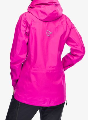 Dámská nepromokavá bunda s membránou Norrona Lofoten GORE-TEX Jacket - festival fuchsia