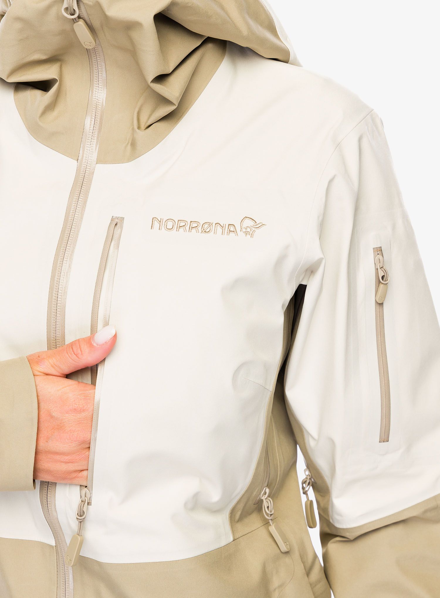 Dámská lyžařská bunda Norrona Lofoten GORE-TEX Jacket - oatmeal
