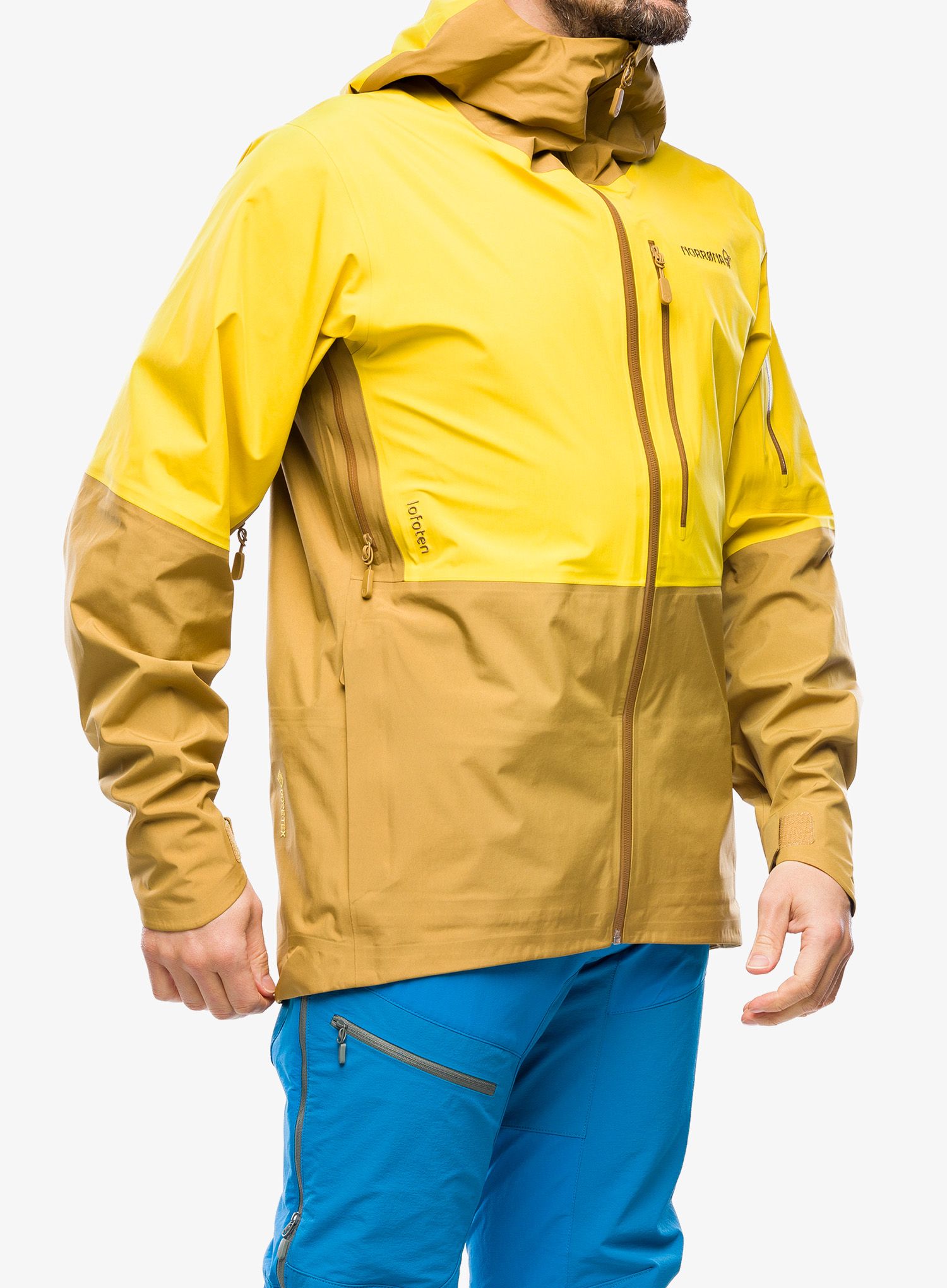 Bunda s membránou Norrona Lofoten GORE-TEX Jacket - sulphur/camelflage