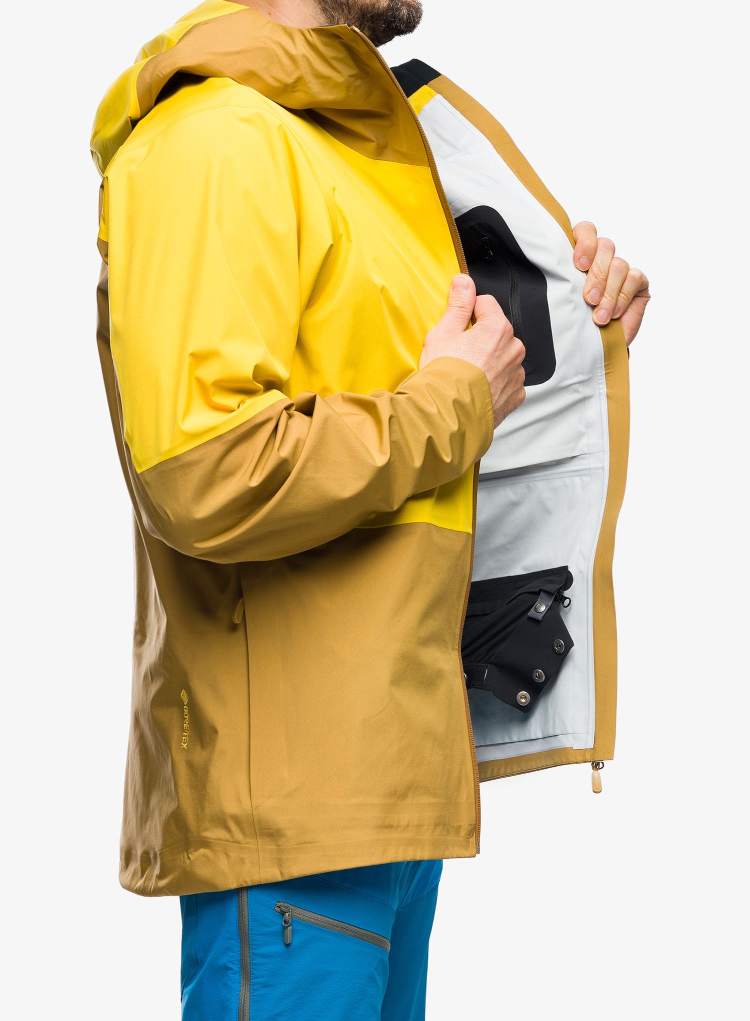 Bunda s membránou Norrona Lofoten GORE-TEX Jacket - sulphur/camelflage