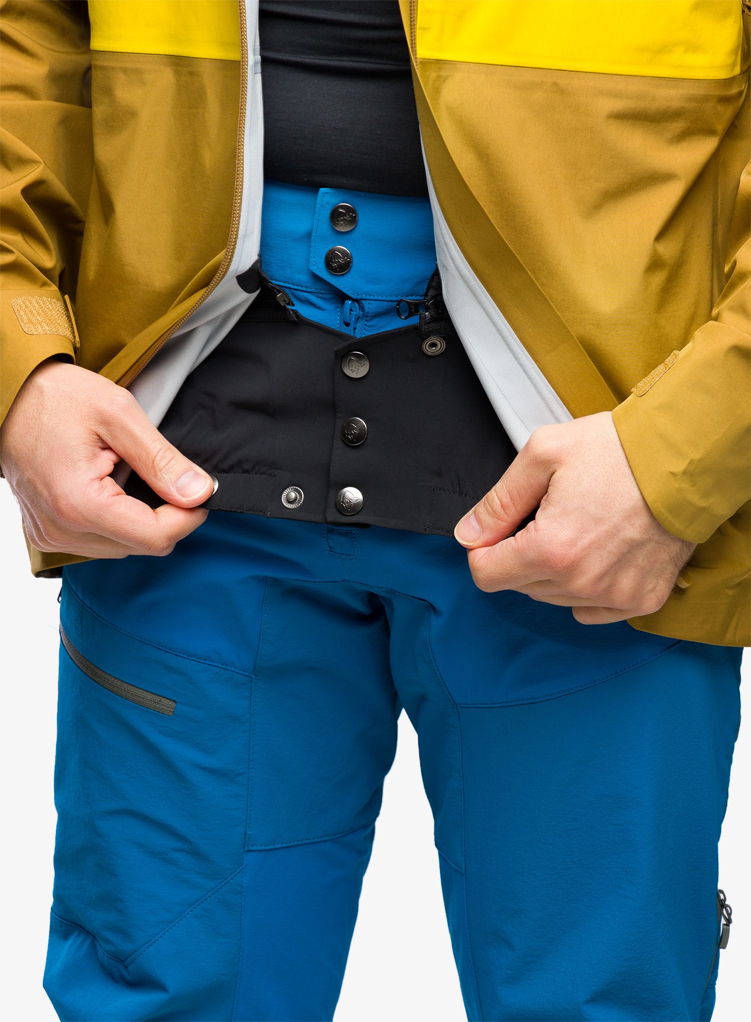 Bunda s membránou Norrona Lofoten GORE-TEX Jacket - sulphur/camelflage