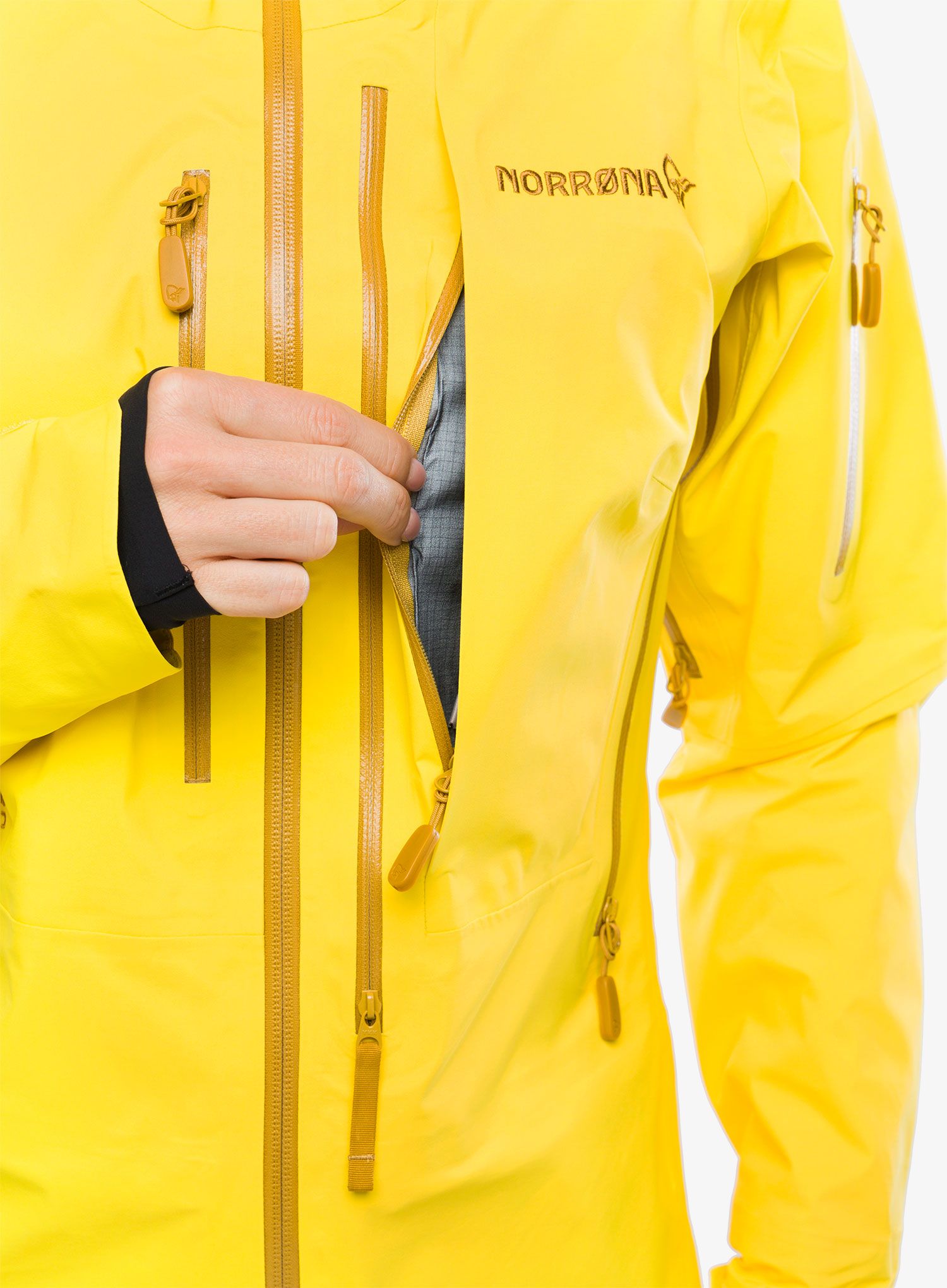 Dámská bunda Norrona Lofoten GORE-TEX Pro Jacket - blazing yellow