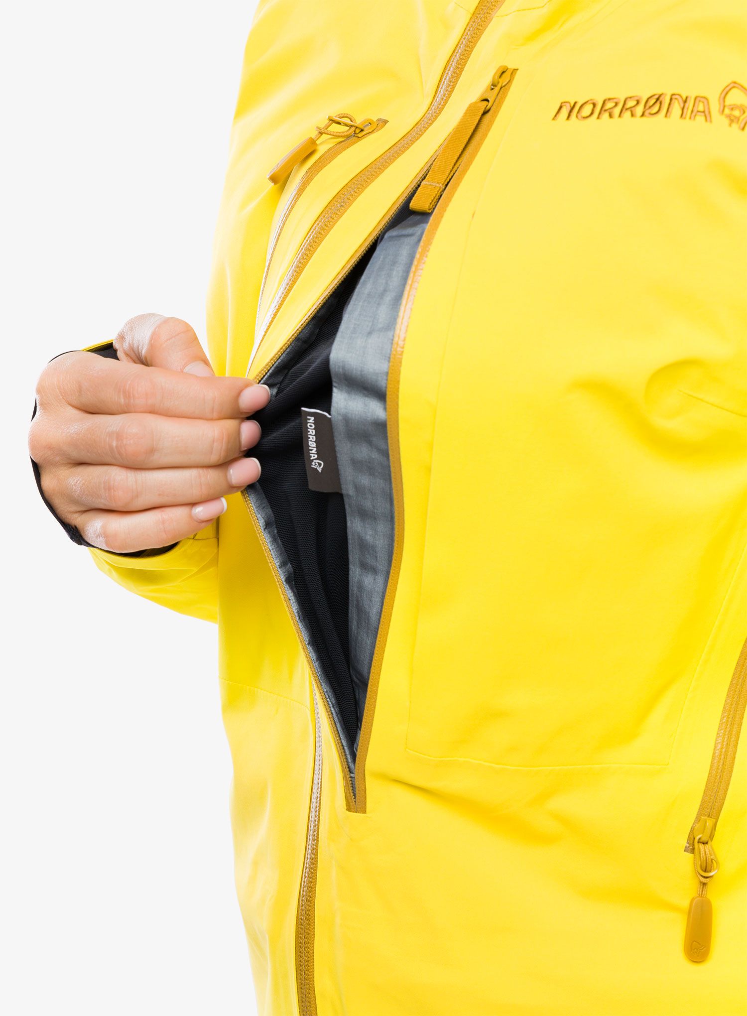 Dámská bunda Norrona Lofoten GORE-TEX Pro Jacket - blazing yellow