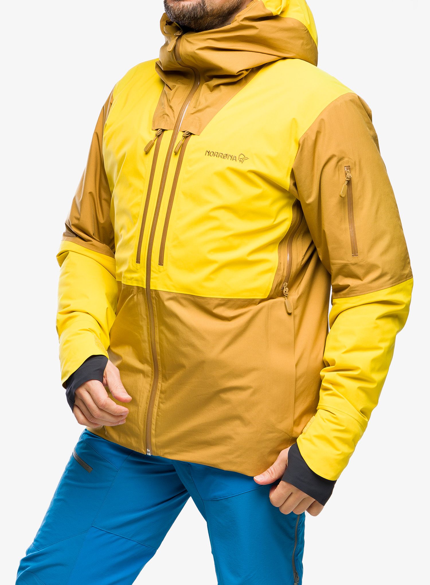 Lyžařská bunda Norrona Lofoten GORE-TEX Thermo80 Jacket - camelflage