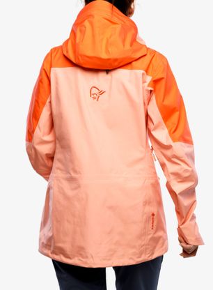 Dámská nepromokavá bunda s membránou Norrona Lofoten Gore-Tex Jacket - orange alert/peach amber