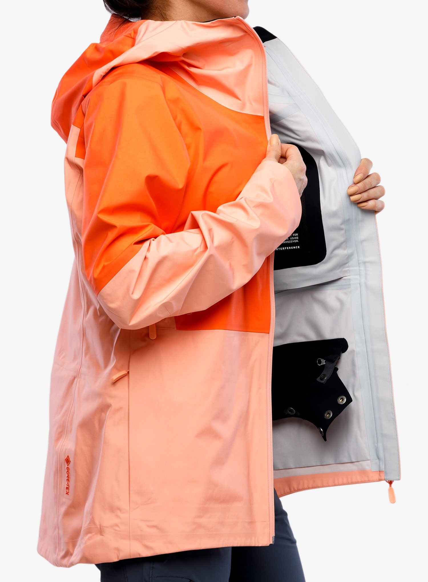 Dámská nepromokavá bunda s membránou Norrona Lofoten Gore-Tex Jacket - orange alert/peach amber