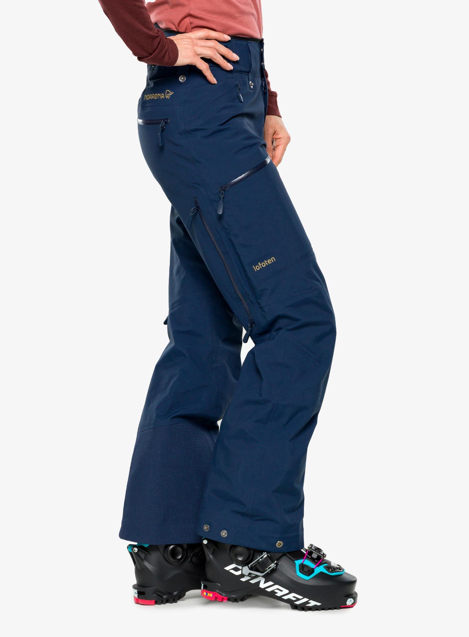 GORE TEX kalhoty dámské Norrona Lofoten Gore-Tex Pants - indigo night