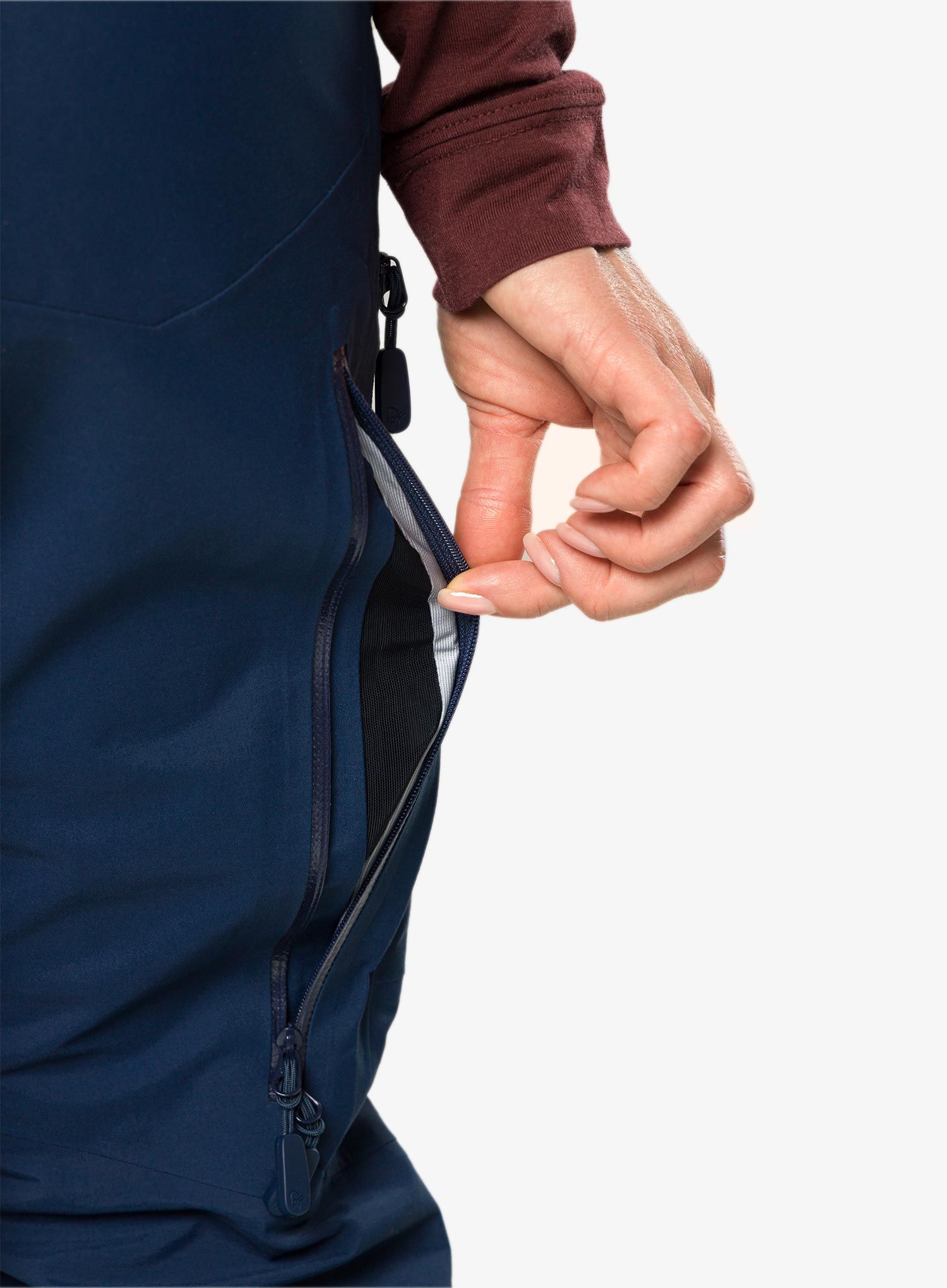 GORE TEX kalhoty dámské Norrona Lofoten Gore-Tex Pants - indigo night