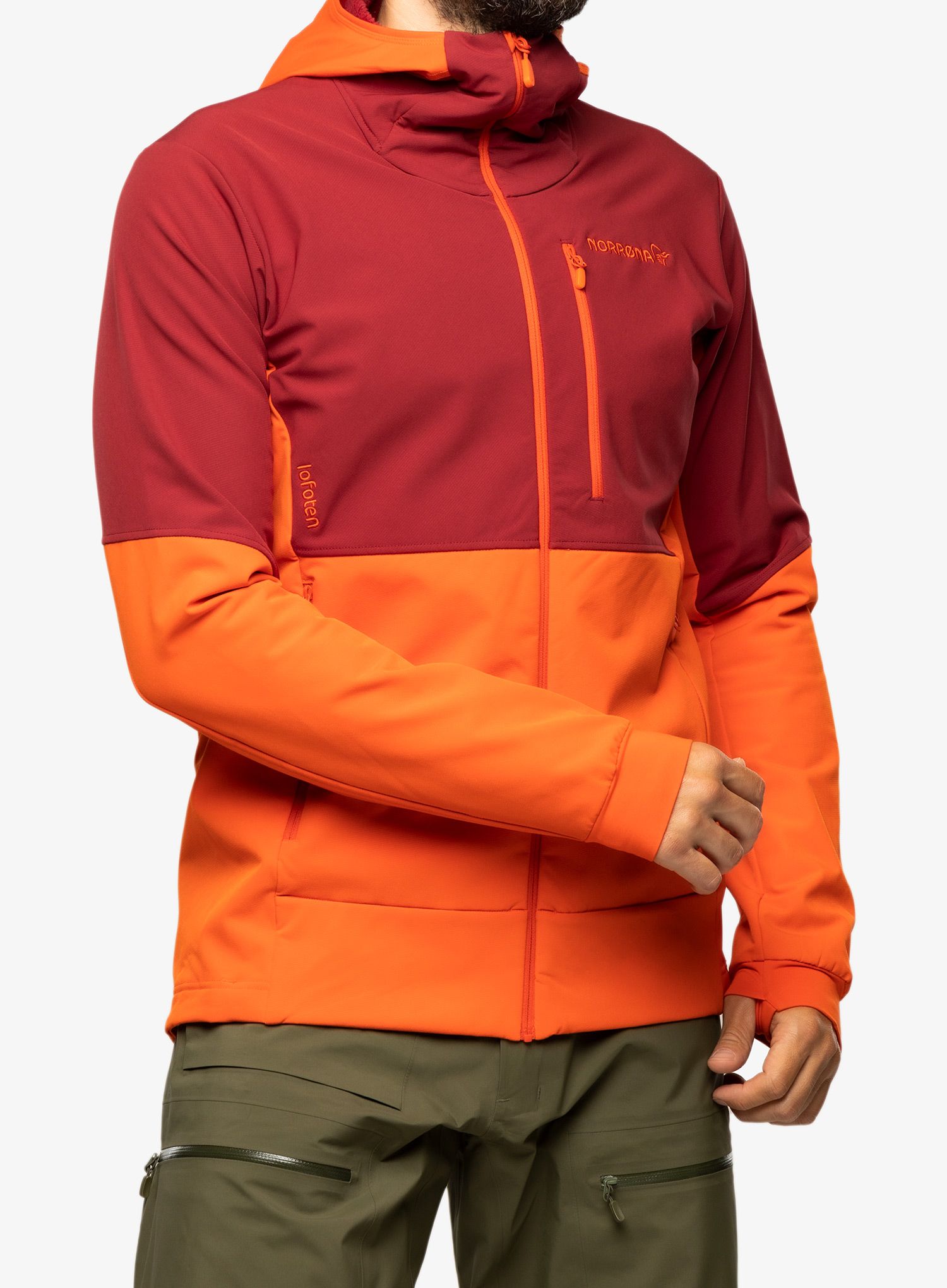 Bunda Norrona Lofoten Hiloflex200 Hood - arednalin/rhubarb