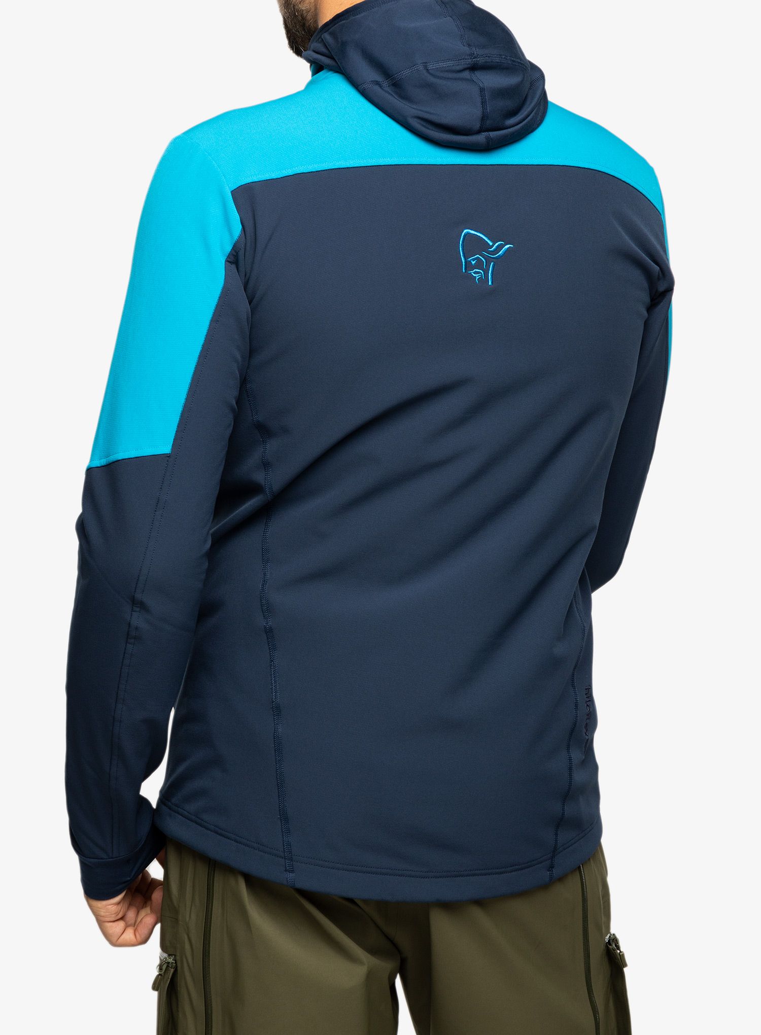 Bunda na skialpinismus Norrona Lofoten Hiloflex200 Hood - hawaiian surf/indigo night