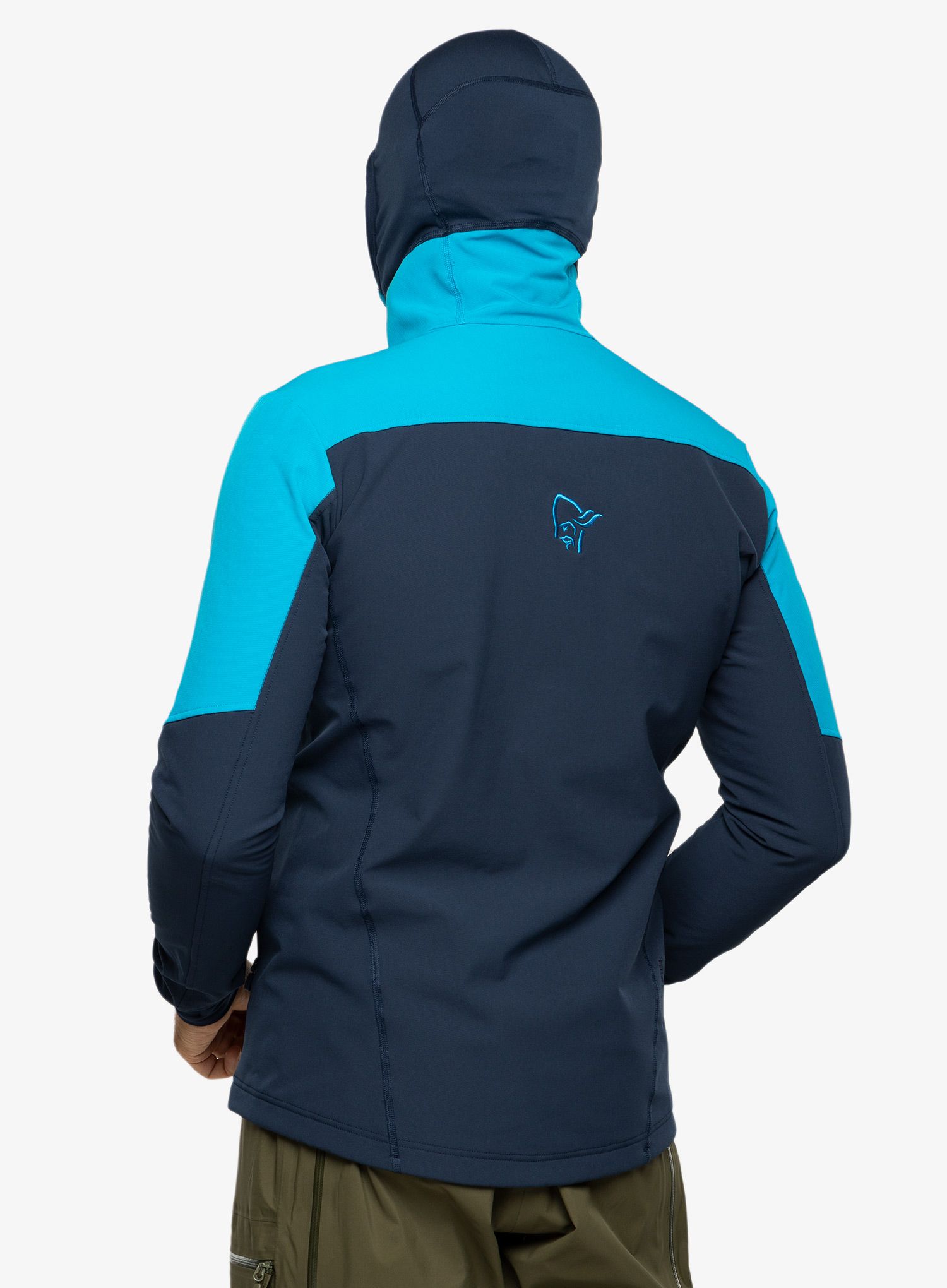 Bunda na skialpinismus Norrona Lofoten Hiloflex200 Hood - hawaiian surf/indigo night