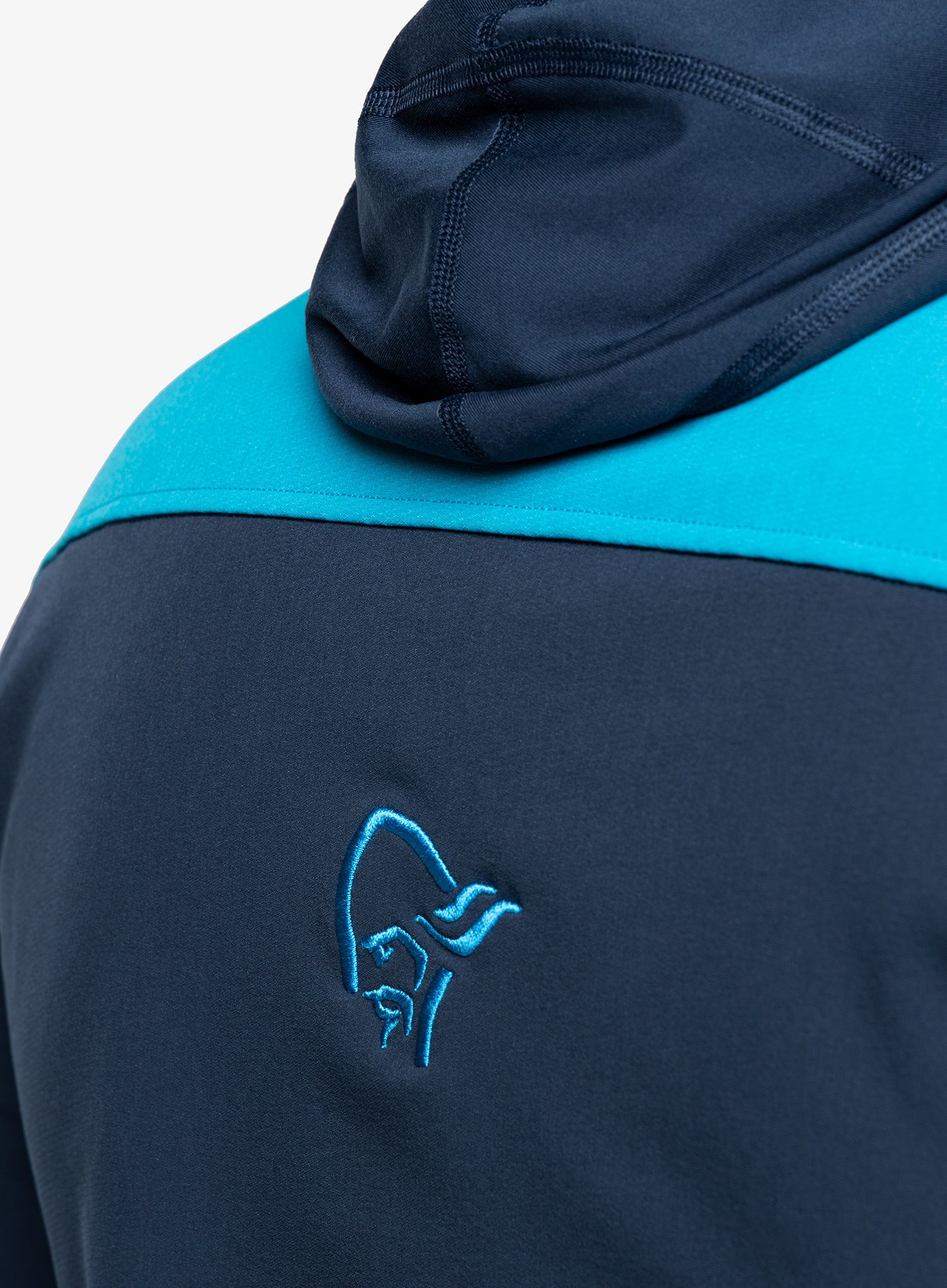 Bunda na skialpinismus Norrona Lofoten Hiloflex200 Hood - hawaiian surf/indigo night