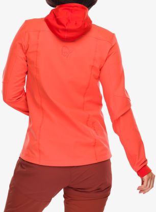 Dámská bunda Norrona Lofoten Hiloflex200 Hood - orange alert/arednalin